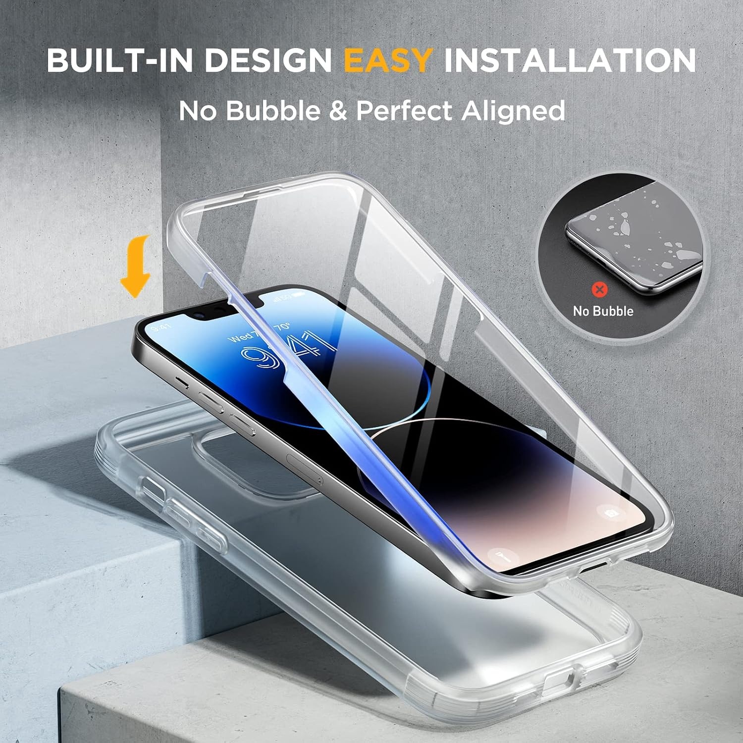 image:imageMiracase for iPhone SE Phone Case 3rd2nd Generation 2022 2020 FullBody with Builtin Glass Screen Protector Heavy Duty 360 Protective Shockproof Bumper Cover for iPhone 8SE BlackMagnetic Matte Clear