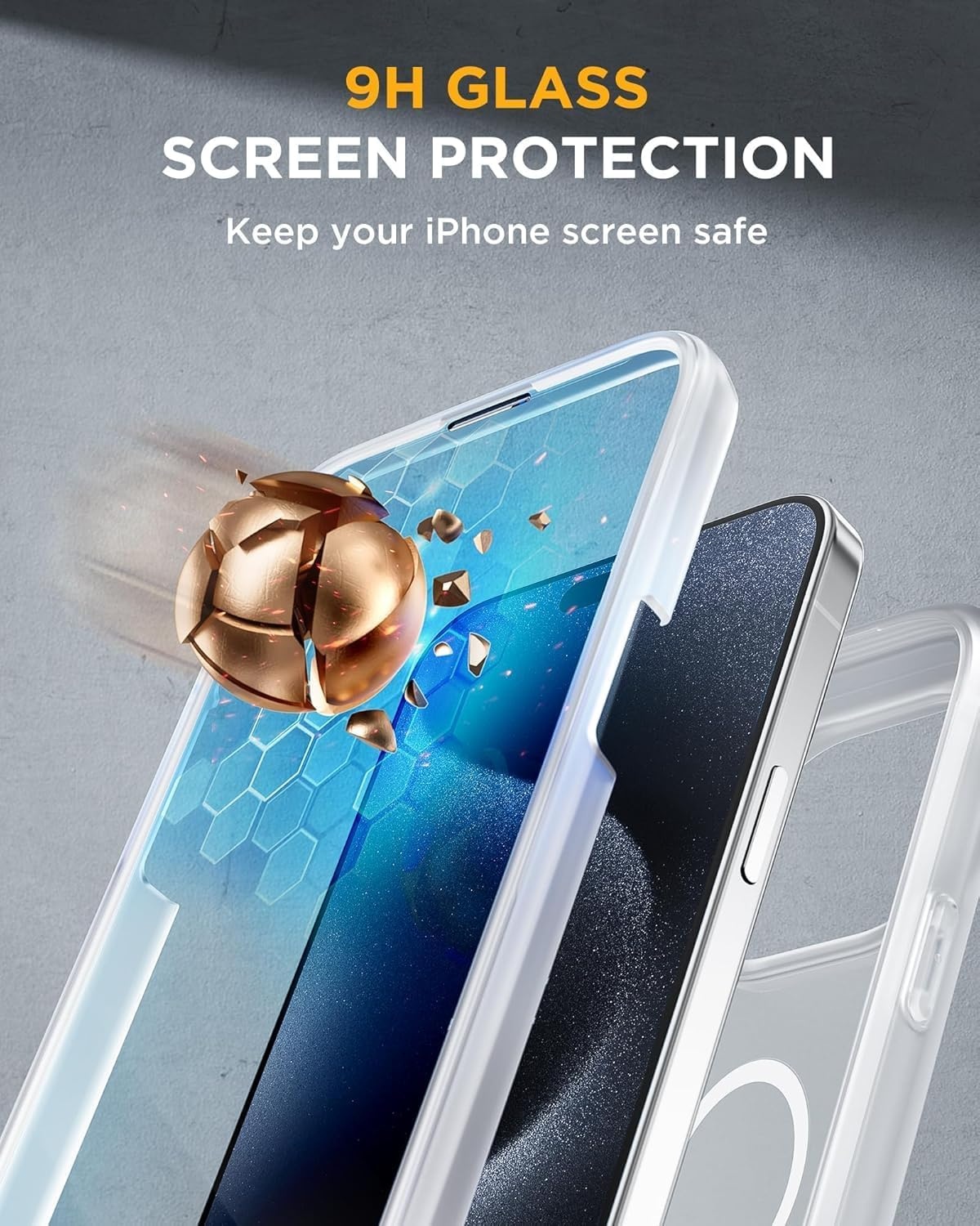 image:imageMiracase for iPhone SE Phone Case 3rd2nd Generation 2022 2020 FullBody with Builtin Glass Screen Protector Heavy Duty 360 Protective Shockproof Bumper Cover for iPhone 8SE BlackMagnetic Matte Clear