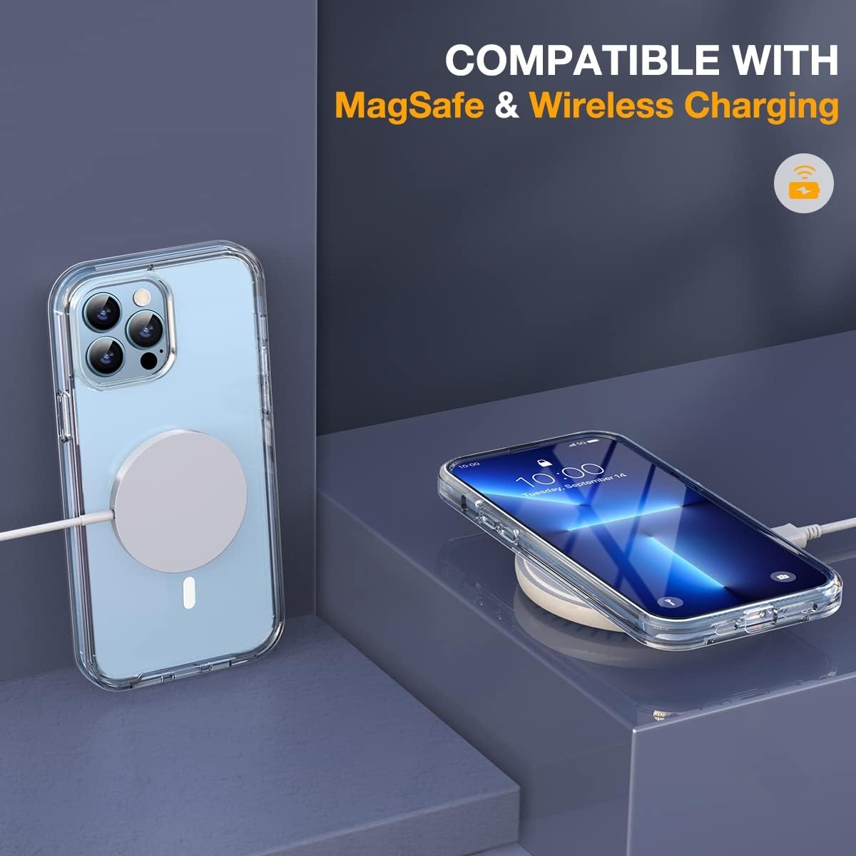 image:imageMiracase for iPhone SE Phone Case 3rd2nd Generation 2022 2020 FullBody with Builtin Glass Screen Protector Heavy Duty 360 Protective Shockproof Bumper Cover for iPhone 8SE BlackMagnetic Clear