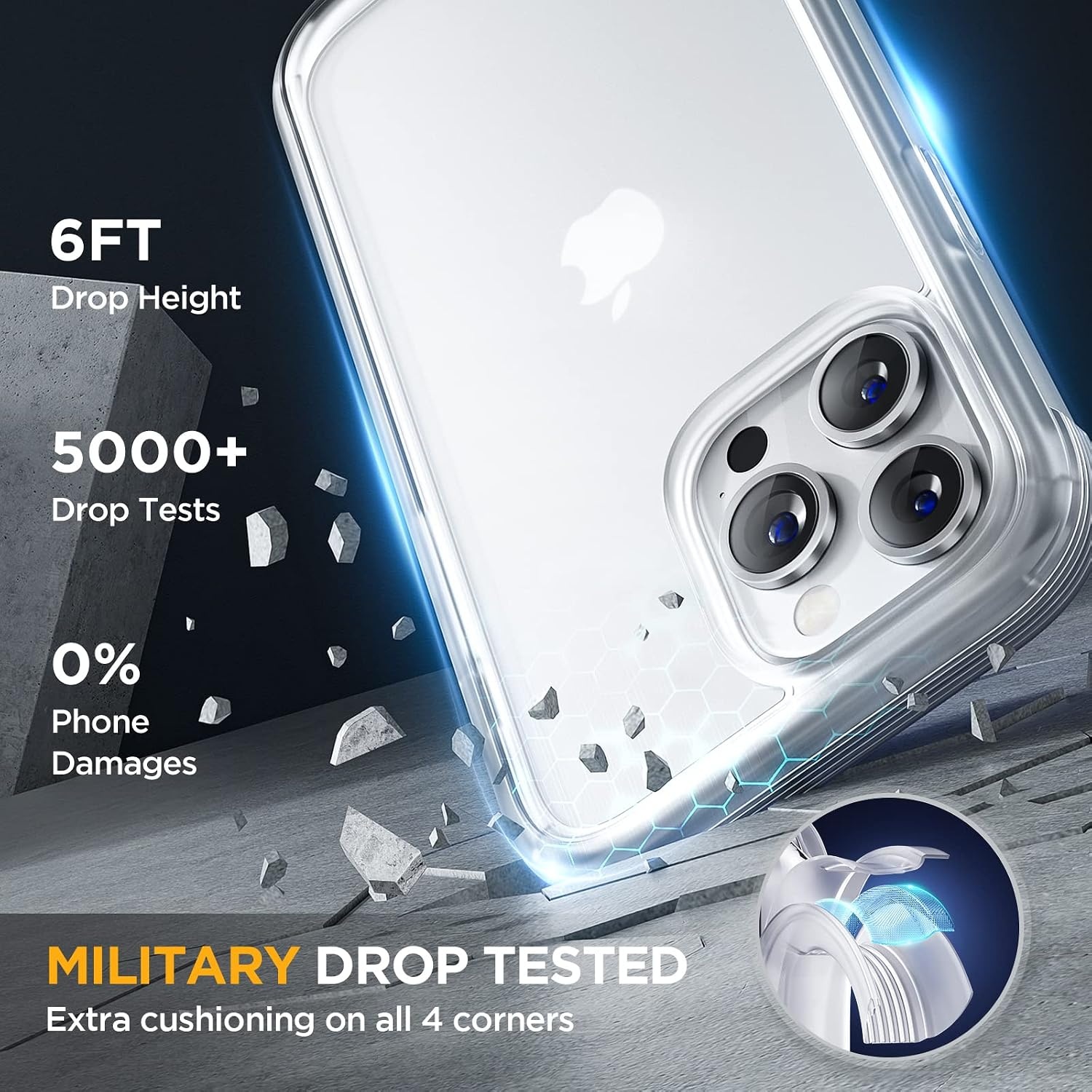 image:imageMiracase for iPhone SE Phone Case 3rd2nd Generation 2022 2020 FullBody with Builtin Glass Screen Protector Heavy Duty 360 Protective Shockproof Bumper Cover for iPhone 8SE BlackMagnetic Matte Clear