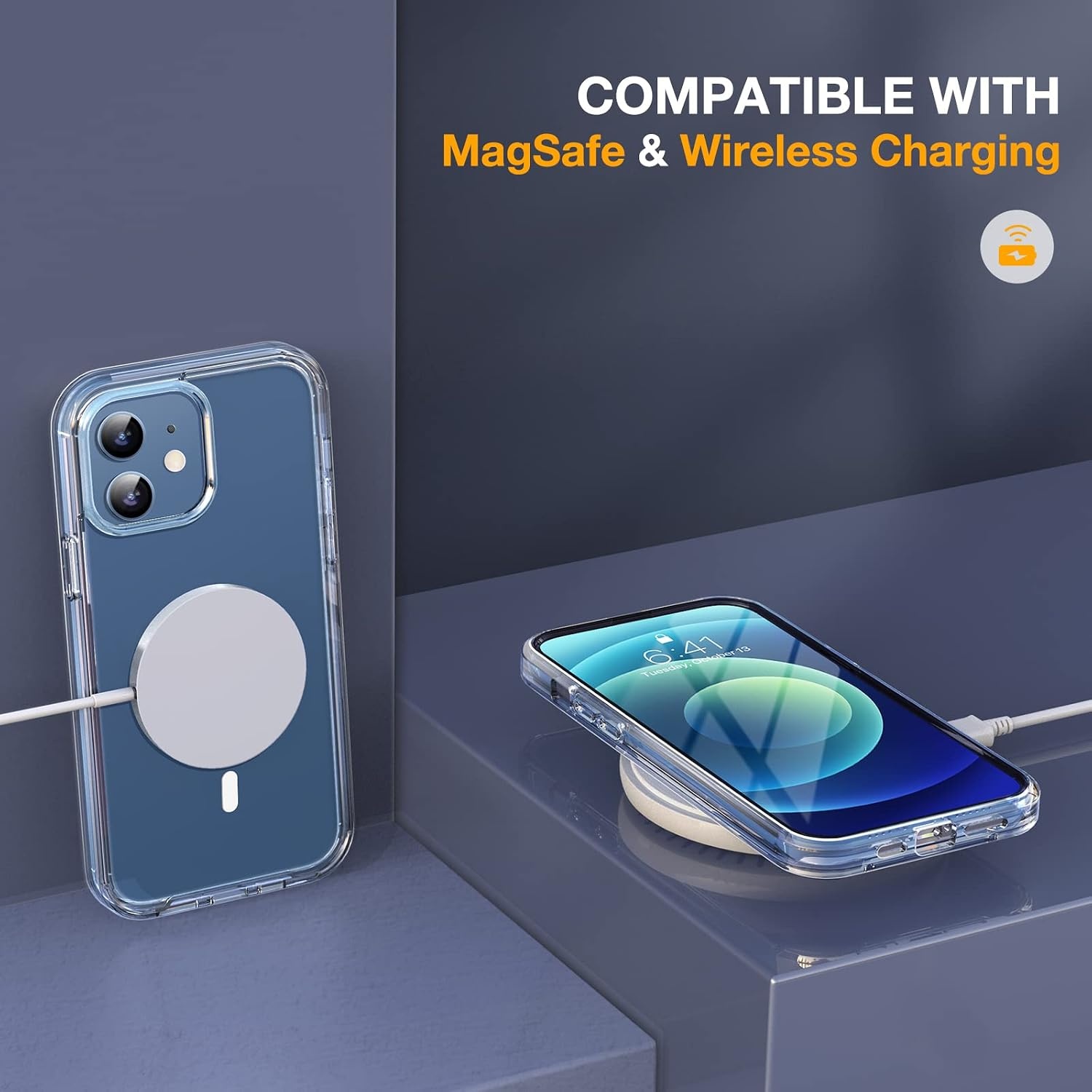 image:imageMiracase for iPhone SE Phone Case 3rd2nd Generation 2022 2020 FullBody with Builtin Glass Screen Protector Heavy Duty 360 Protective Shockproof Bumper Cover for iPhone 8SE BlackMagnetic Clear