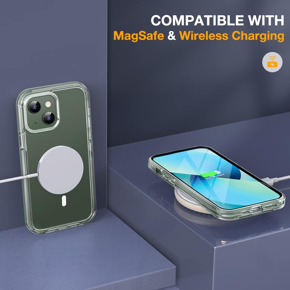 image:imageMiracase for iPhone SE Phone Case 3rd2nd Generation 2022 2020 FullBody with Builtin Glass Screen Protector Heavy Duty 360 Protective Shockproof Bumper Cover for iPhone 8SE BlackMagnetic Clear
