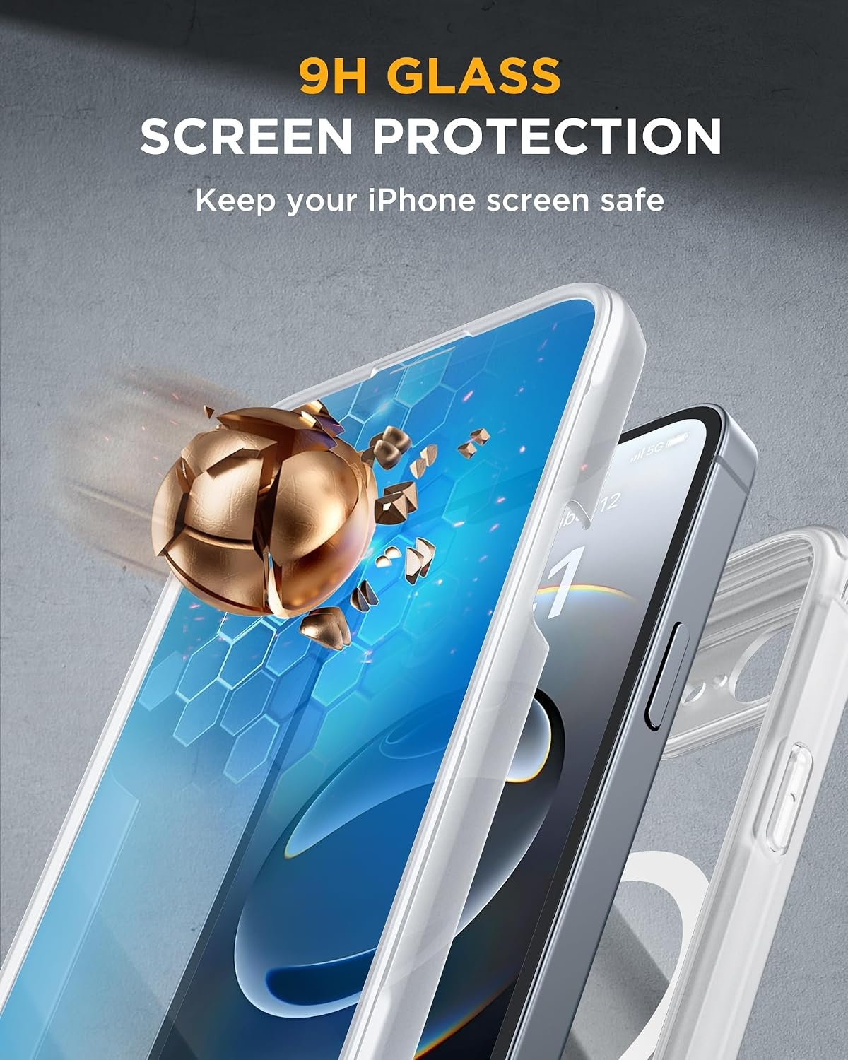 image:imageMiracase for iPhone SE Phone Case 3rd2nd Generation 2022 2020 FullBody with Builtin Glass Screen Protector Heavy Duty 360 Protective Shockproof Bumper Cover for iPhone 8SE BlackMatte Clear