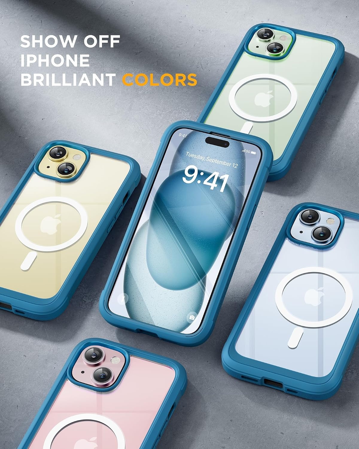 image:imageMiracase for iPhone SE Phone Case 3rd2nd Generation 2022 2020 FullBody with Builtin Glass Screen Protector Heavy Duty 360 Protective Shockproof Bumper Cover for iPhone 8SE BlackMagnetic Blue
