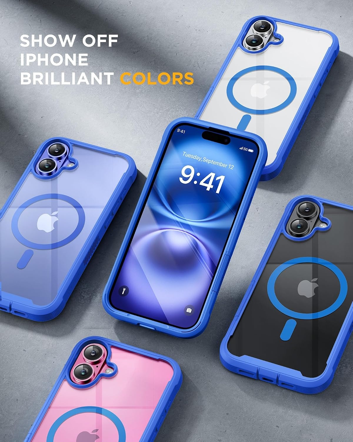 image:imageMiracase for iPhone SE Phone Case 3rd2nd Generation 2022 2020 FullBody with Builtin Glass Screen Protector Heavy Duty 360 Protective Shockproof Bumper Cover for iPhone 8SE BlackMagnetic Blue