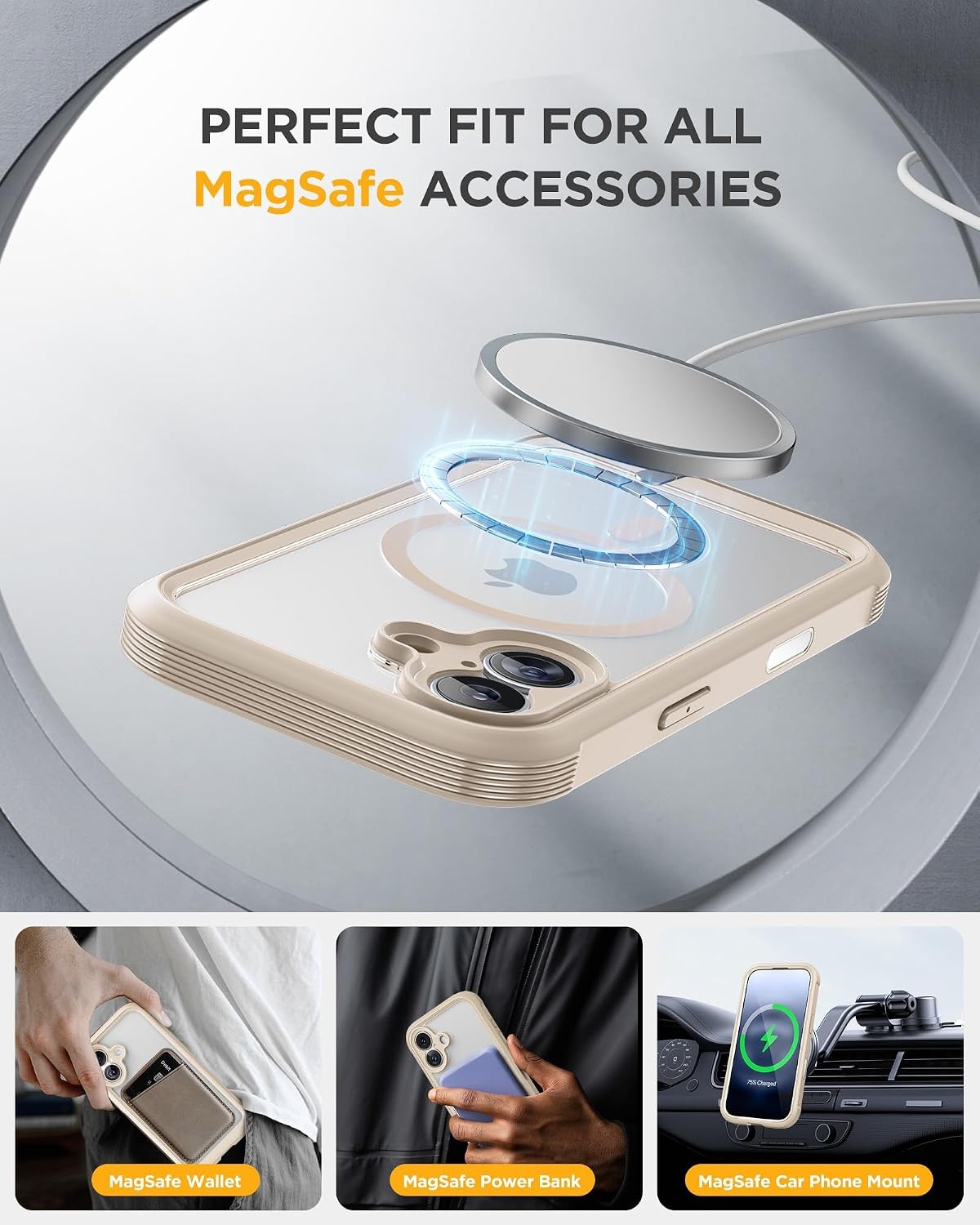 image:imageMiracase for iPhone SE Phone Case 3rd2nd Generation 2022 2020 FullBody with Builtin Glass Screen Protector Heavy Duty 360 Protective Shockproof Bumper Cover for iPhone 8SE BlackGold