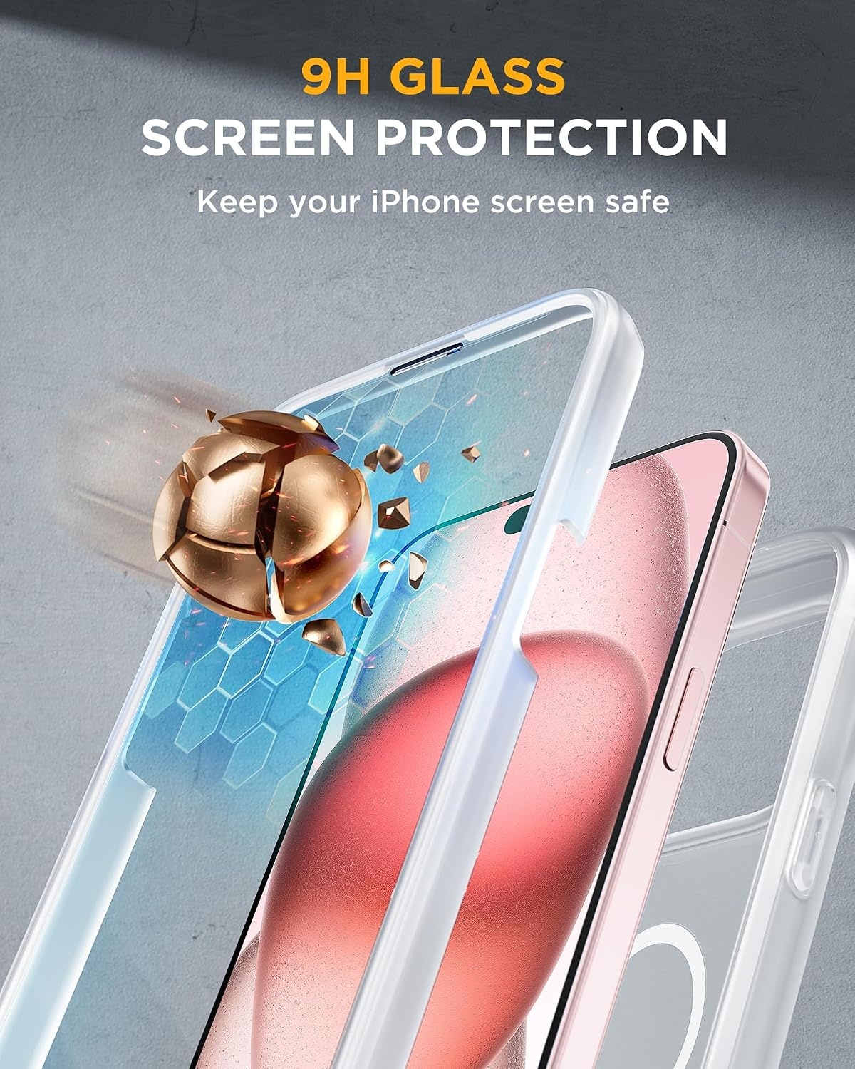 image:imageMiracase for iPhone SE Phone Case 3rd2nd Generation 2022 2020 FullBody with Builtin Glass Screen Protector Heavy Duty 360 Protective Shockproof Bumper Cover for iPhone 8SE BlackMagnetic Matte Clear