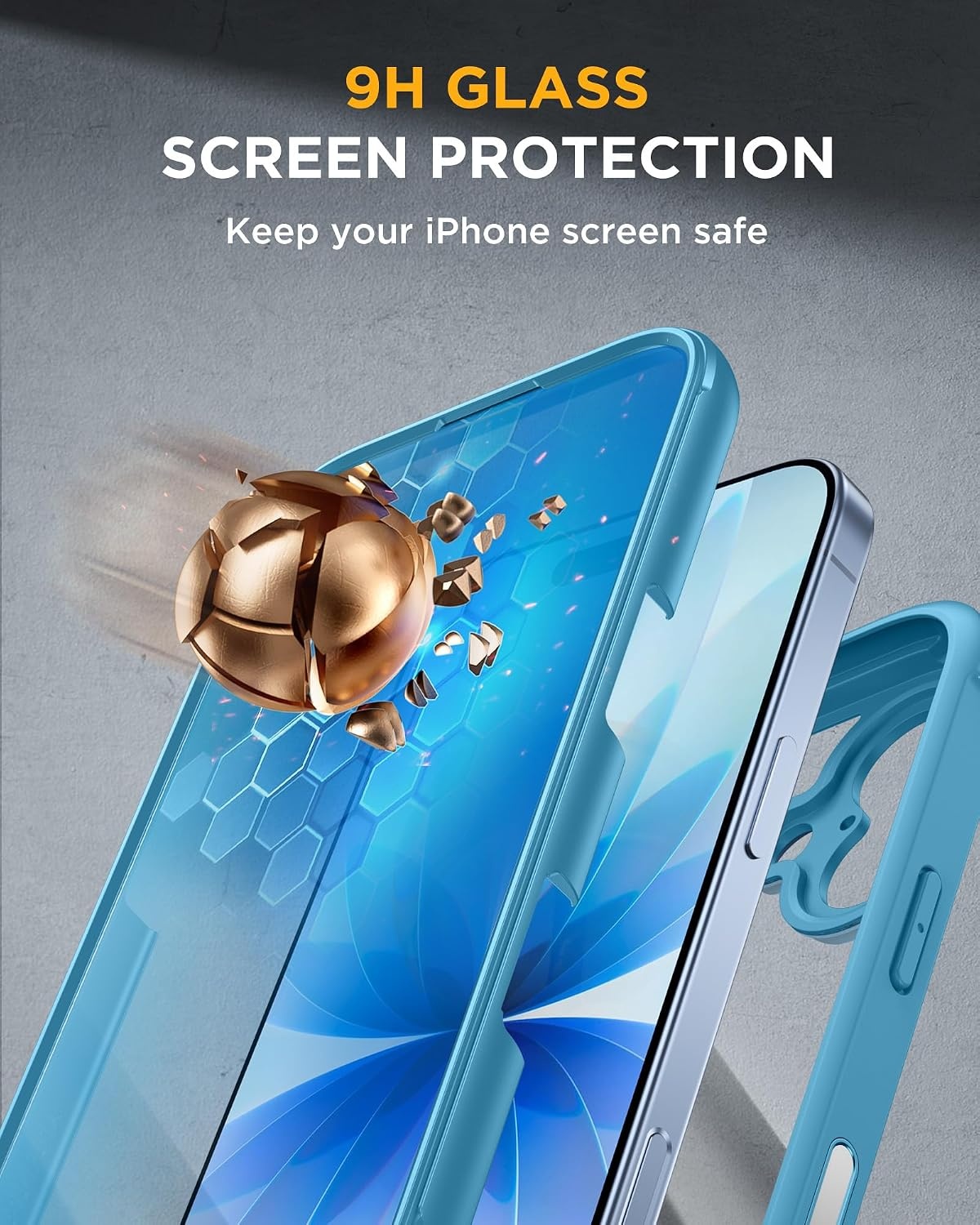 image:imageMiracase for iPhone SE Phone Case 3rd2nd Generation 2022 2020 FullBody with Builtin Glass Screen Protector Heavy Duty 360 Protective Shockproof Bumper Cover for iPhone 8SE BlackMagnetic Blue