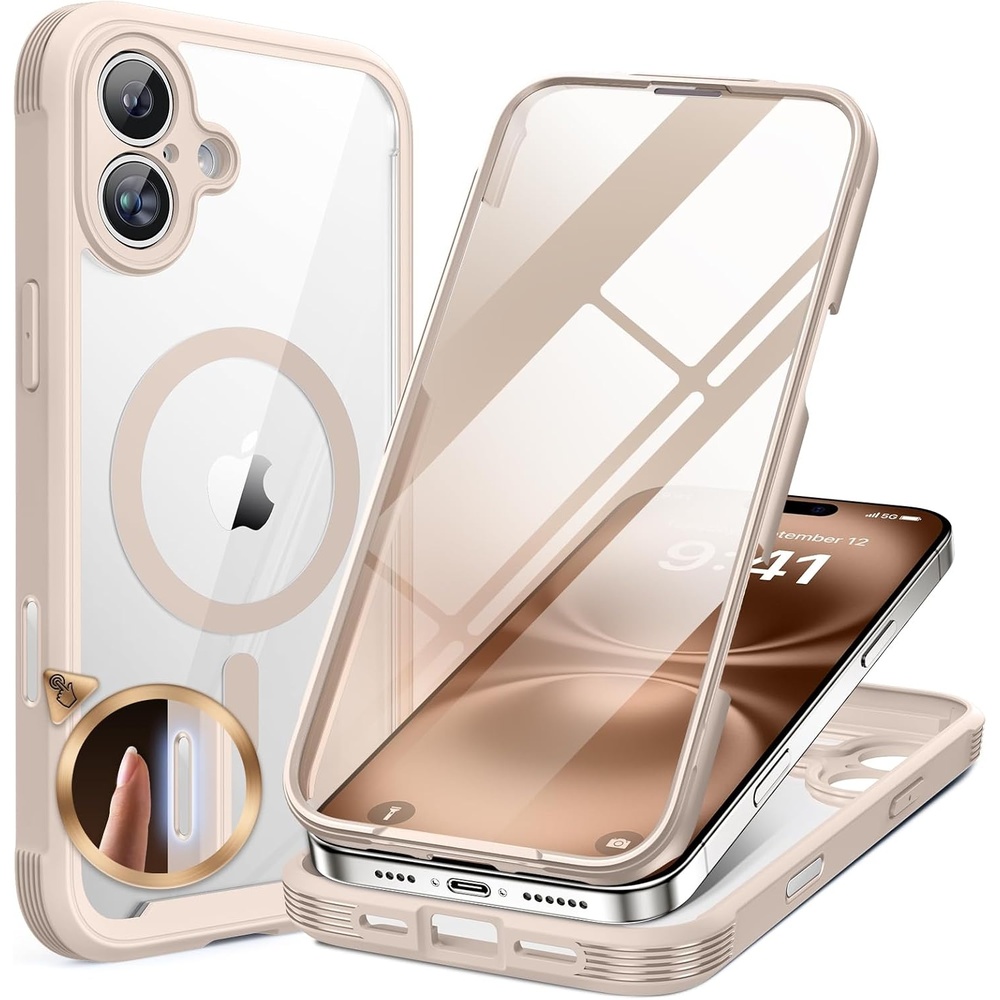 image:imageMiracase for iPhone SE Phone Case 3rd2nd Generation 2022 2020 FullBody with Builtin Glass Screen Protector Heavy Duty 360 Protective Shockproof Bumper Cover for iPhone 8SE BlackMagnetic Desert