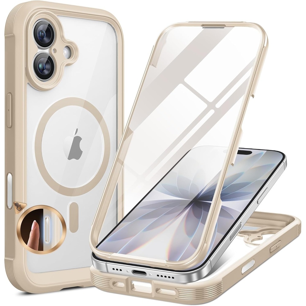 image:imageMiracase for iPhone SE Phone Case 3rd2nd Generation 2022 2020 FullBody with Builtin Glass Screen Protector Heavy Duty 360 Protective Shockproof Bumper Cover for iPhone 8SE BlackGold
