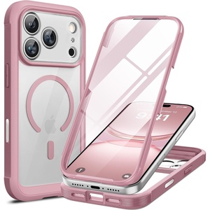 Miracase for iPhone SE Phone Case 3rd/2nd Generation 2022 2020 Full-Body with Built-in Glass Screen Protector, Heavy Duty 360° Protective Shockproof Bumper Cover for iPhone 8/SE, Black(Lilac)