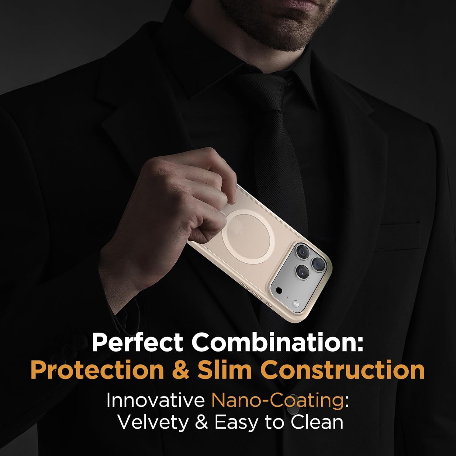 image:imageMiracase for iPhone 16 Pro Max Matte Series Case Magnetic LavenderBeige