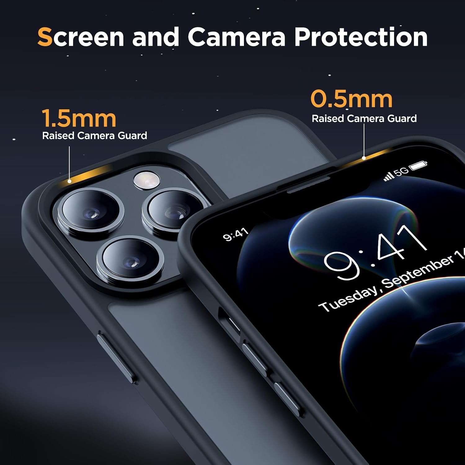 image:imageMiracase for iPhone 16 Pro Max Matte Series Case Magnetic LavenderBlack