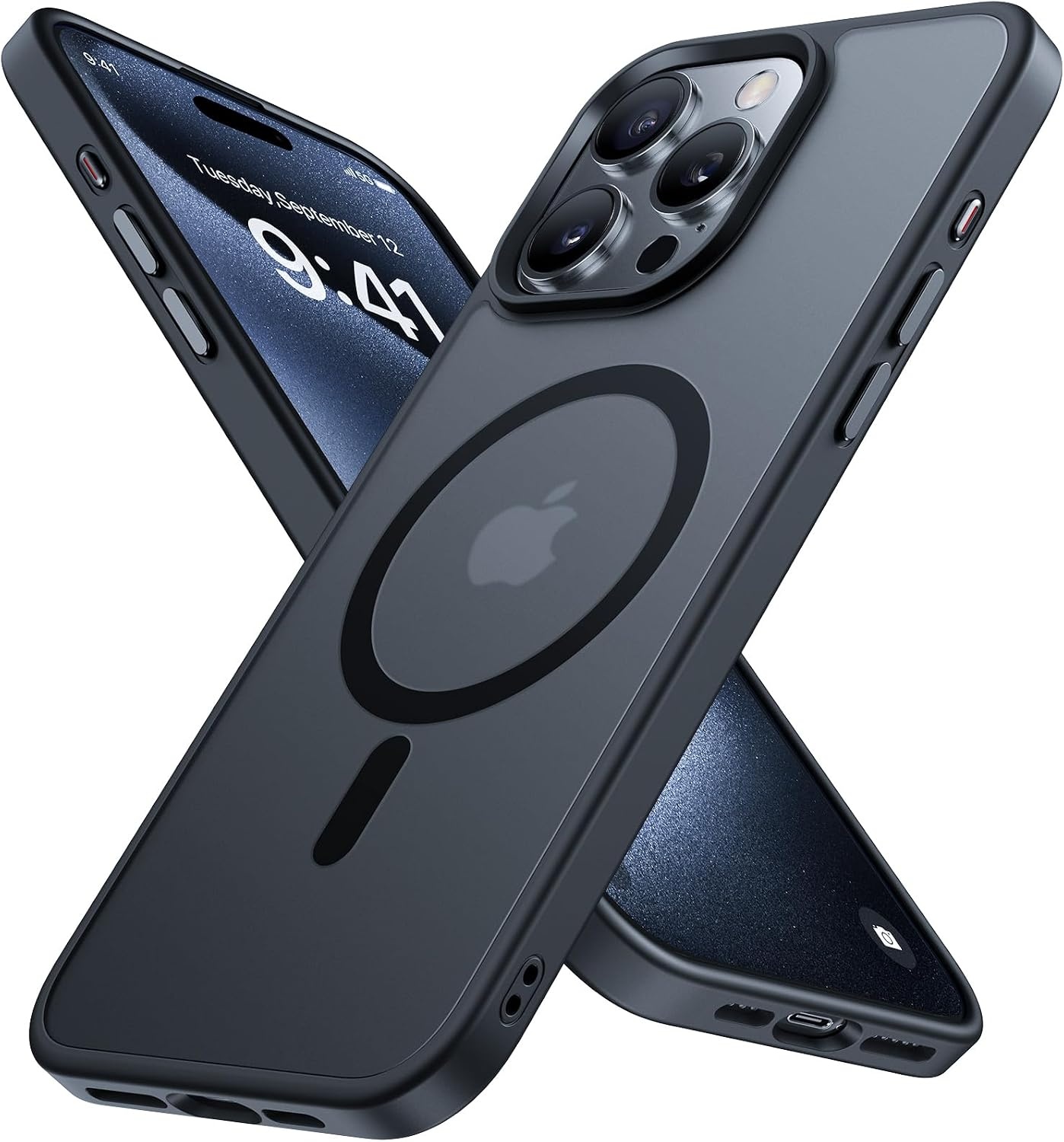 image:imageMiracase for iPhone 16 Pro Max Matte Series Case Magnetic LavenderBlack