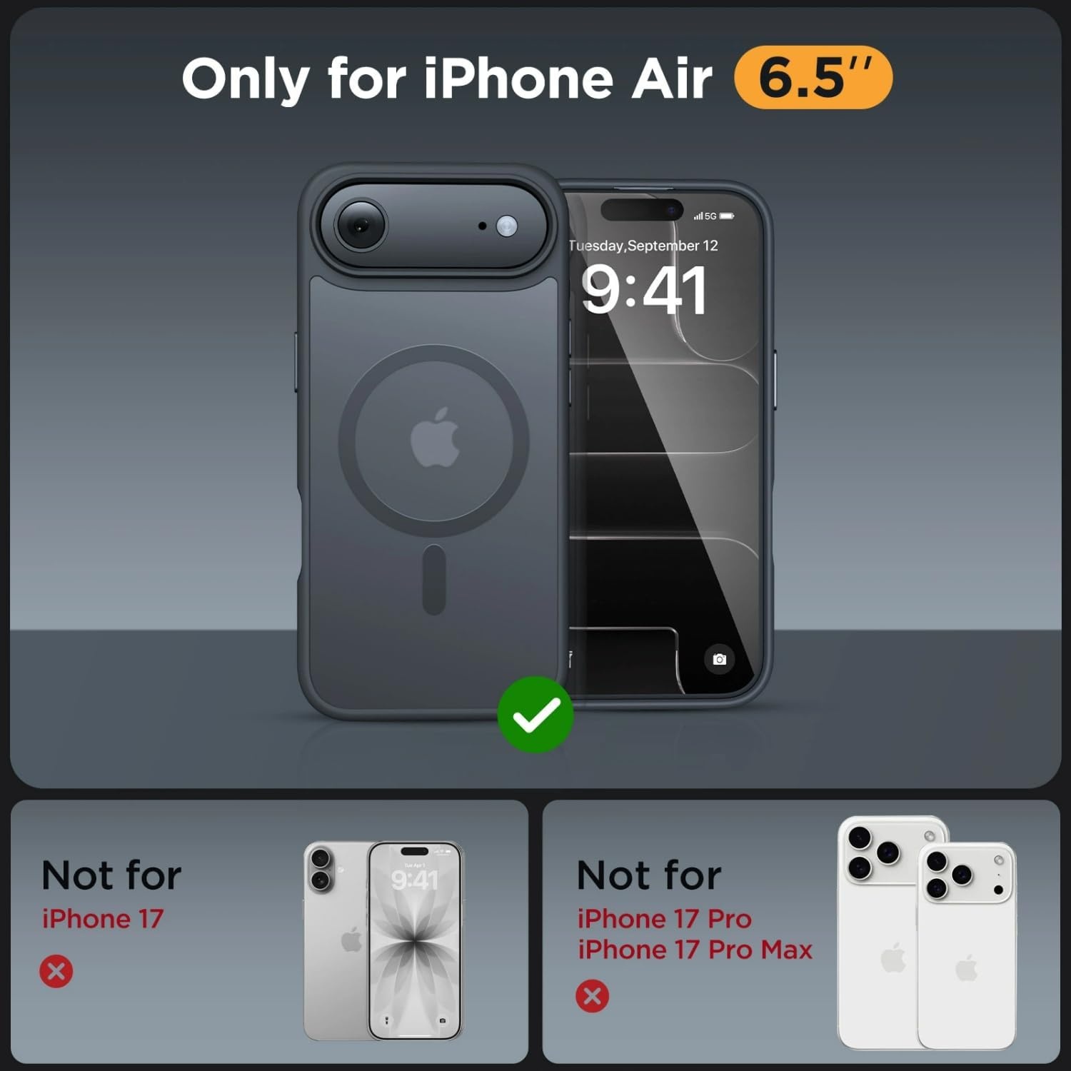 image:imageMiracase for iPhone 16 Pro Max Matte Series Case Magnetic LavenderBlack