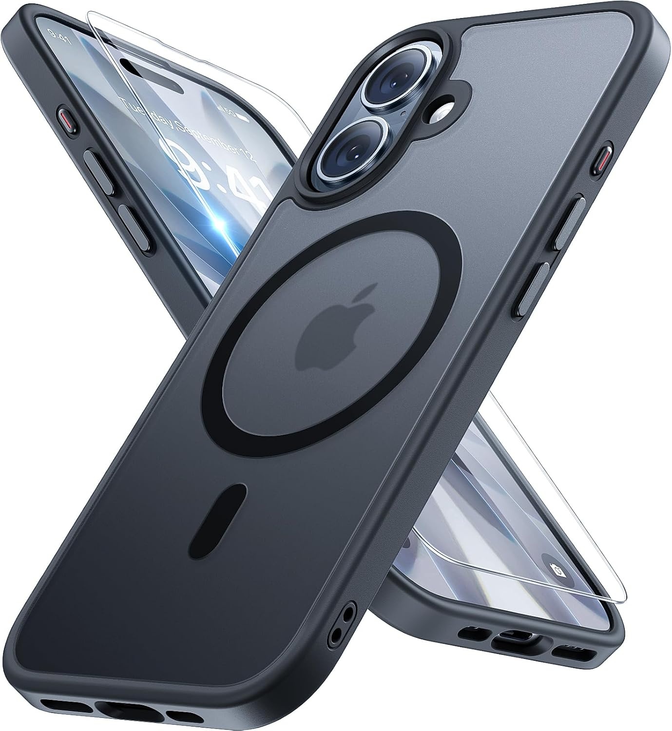image:imageMiracase for iPhone 16 Pro Max Matte Series Case Magnetic LavenderBlack
