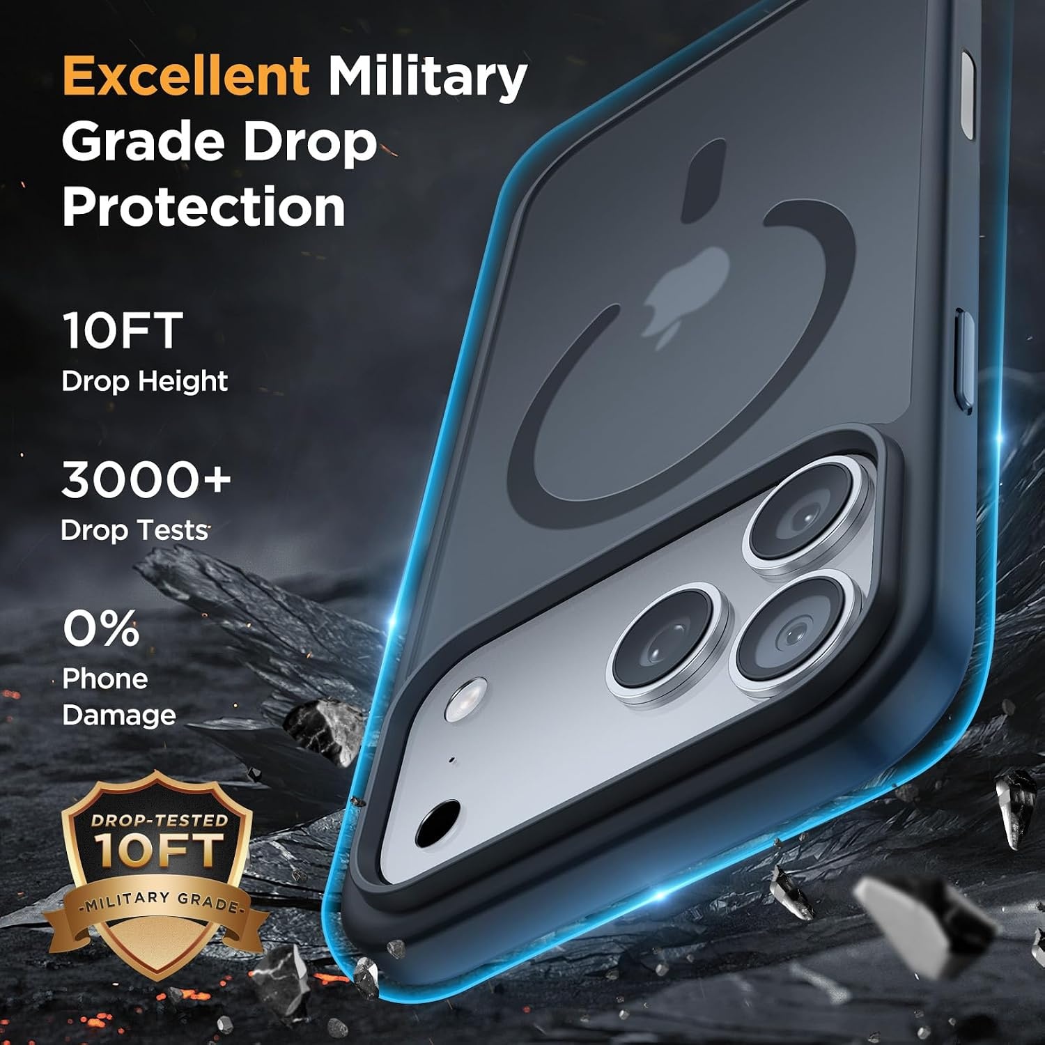 image:imageMiracase for iPhone 16 Pro Max Matte Series Case Magnetic LavenderBlackButton