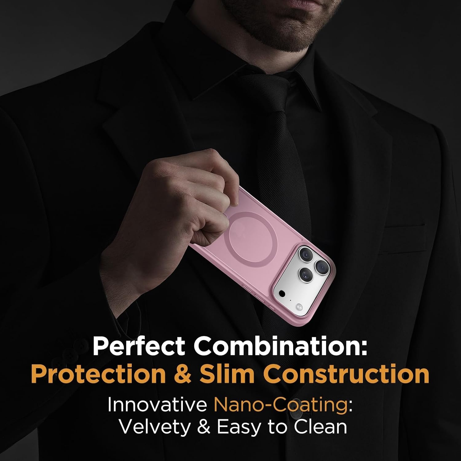 image:imageMiracase for iPhone 16 Pro Max Matte Series Case Magnetic LavenderBlackcurrant