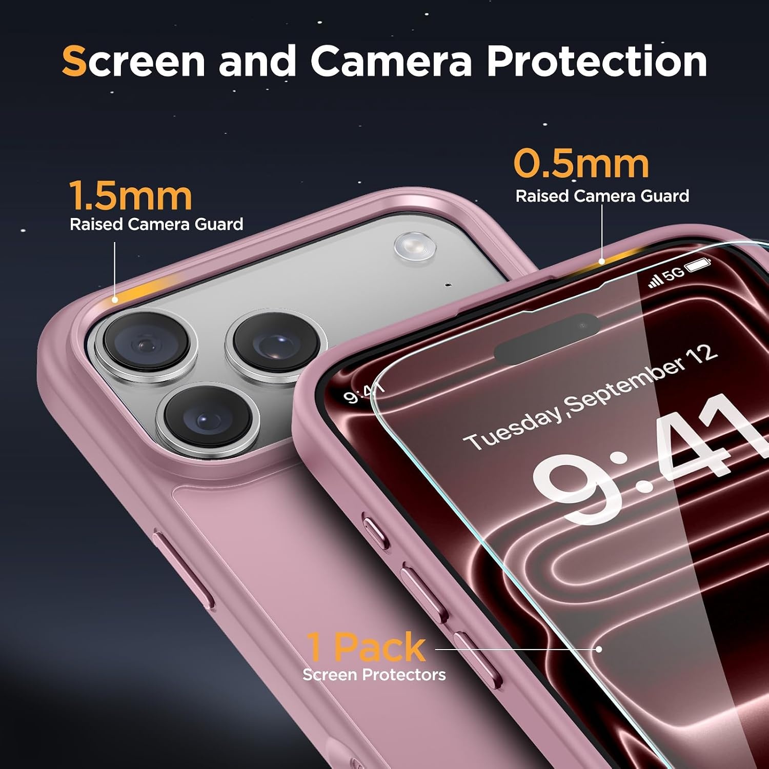 image:imageMiracase for iPhone 16 Pro Max Matte Series Case Magnetic LavenderBlackcurrant