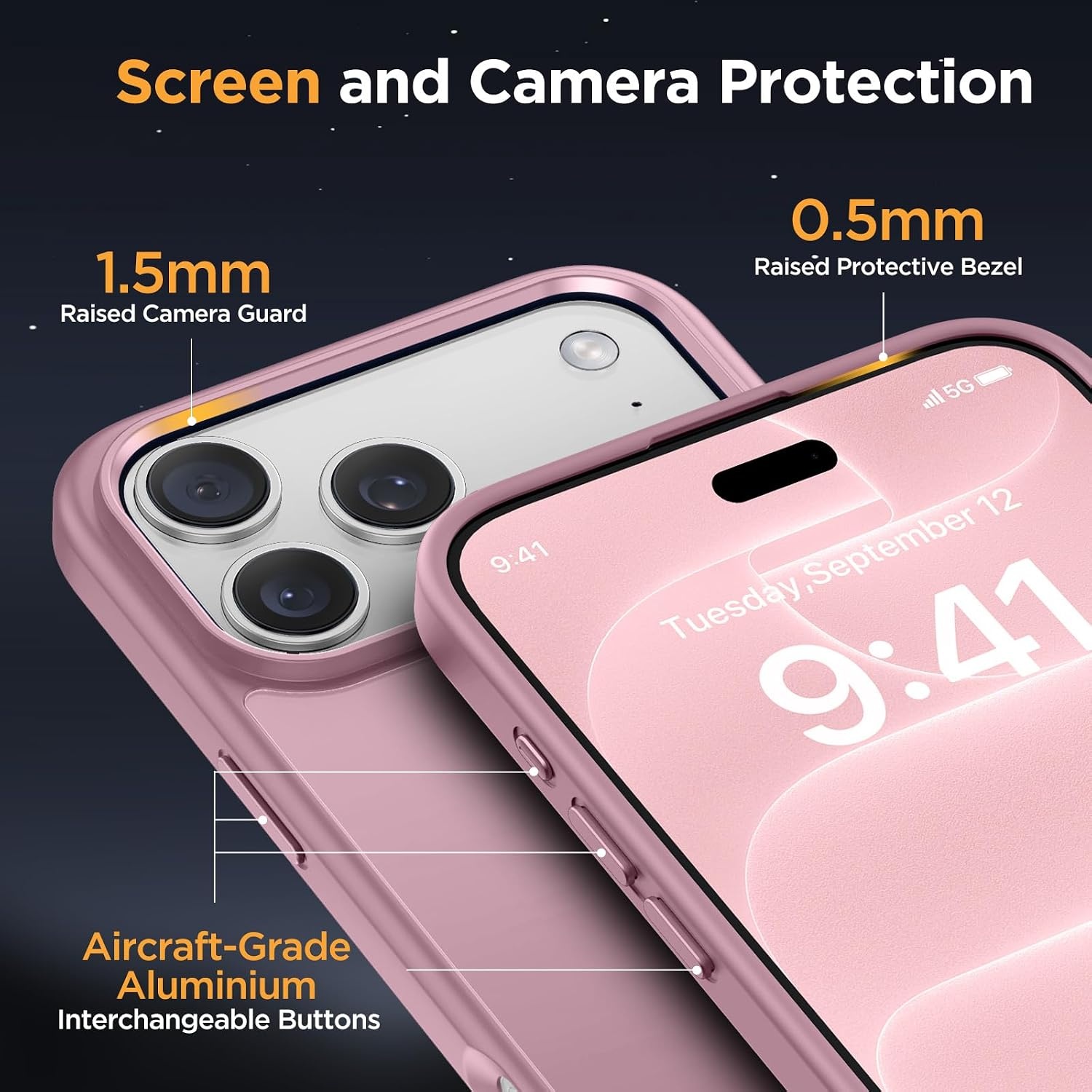image:imageMiracase for iPhone 16 Pro Max Matte Series Case Magnetic LavenderBlackcurrant