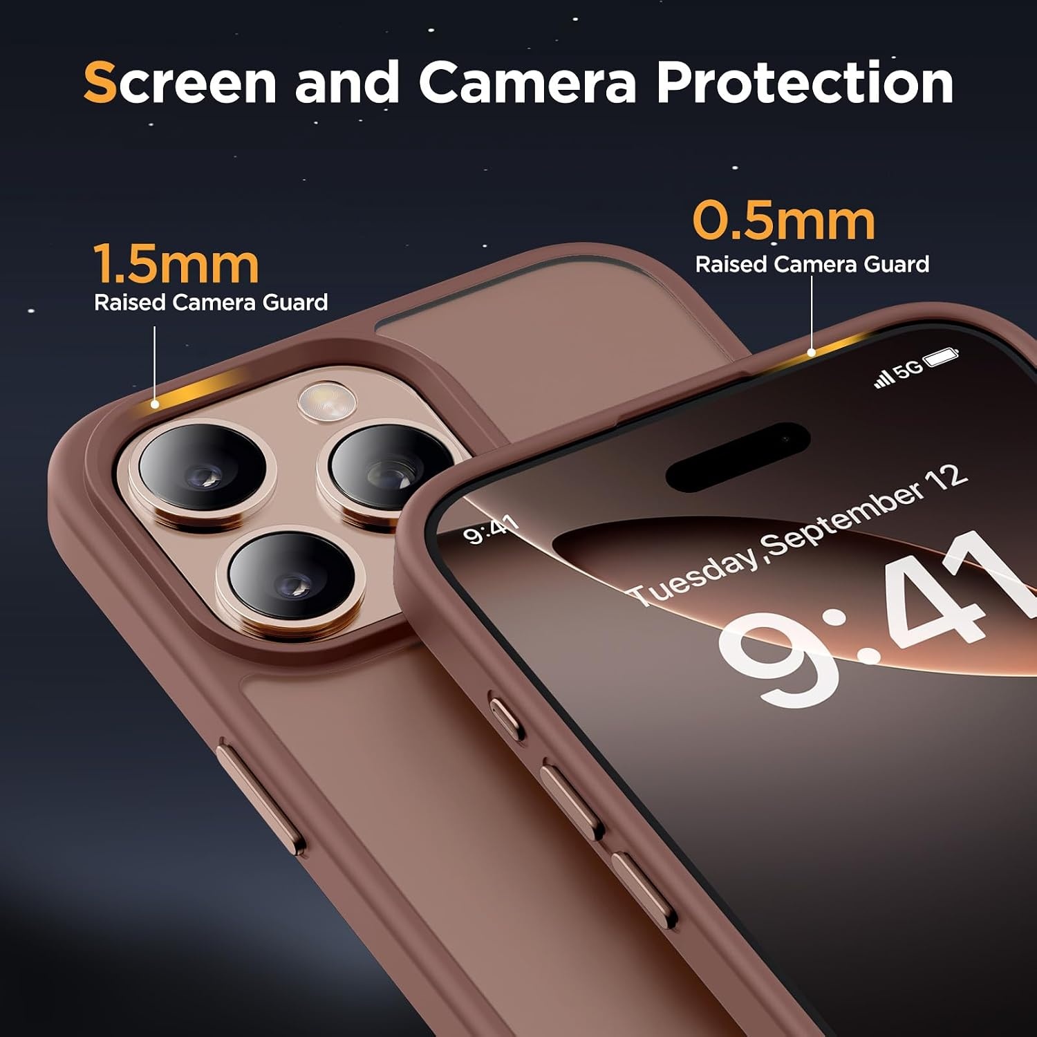 image:imageMiracase for iPhone 16 Pro Max Matte Series Case Magnetic LavenderBrown