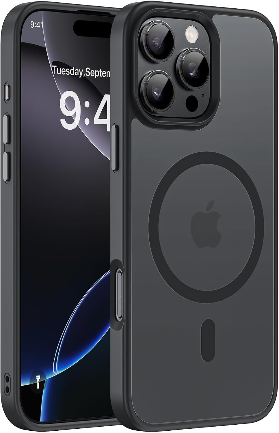 image:imageMiracase for iPhone 16 Pro Max Matte Series Case Magnetic LavenderClassic Black