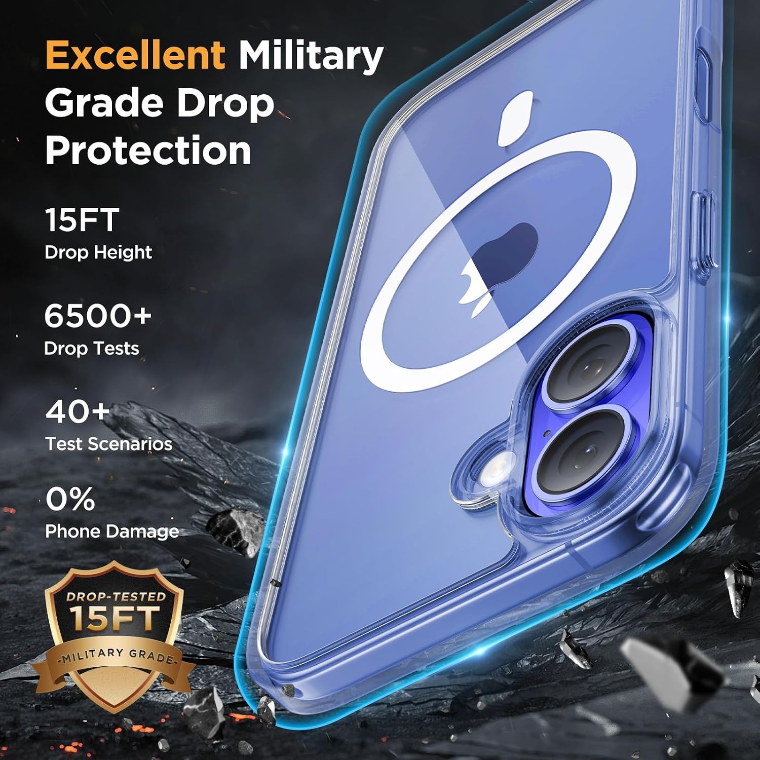 image:imageMiracase for iPhone 16 Pro Max Matte Series Case Magnetic LavenderClear