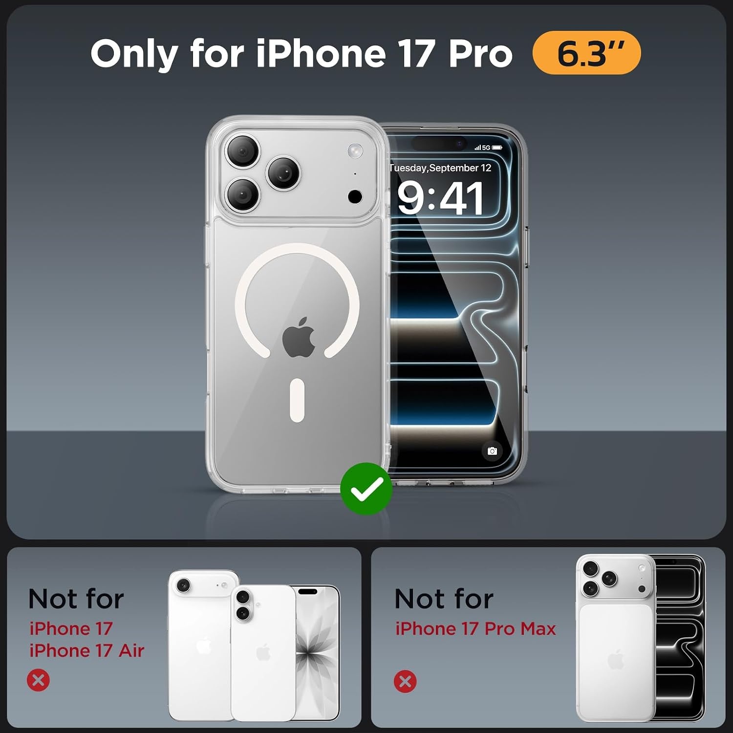 image:imageMiracase for iPhone 16 Pro Max Matte Series Case Magnetic LavenderClear
