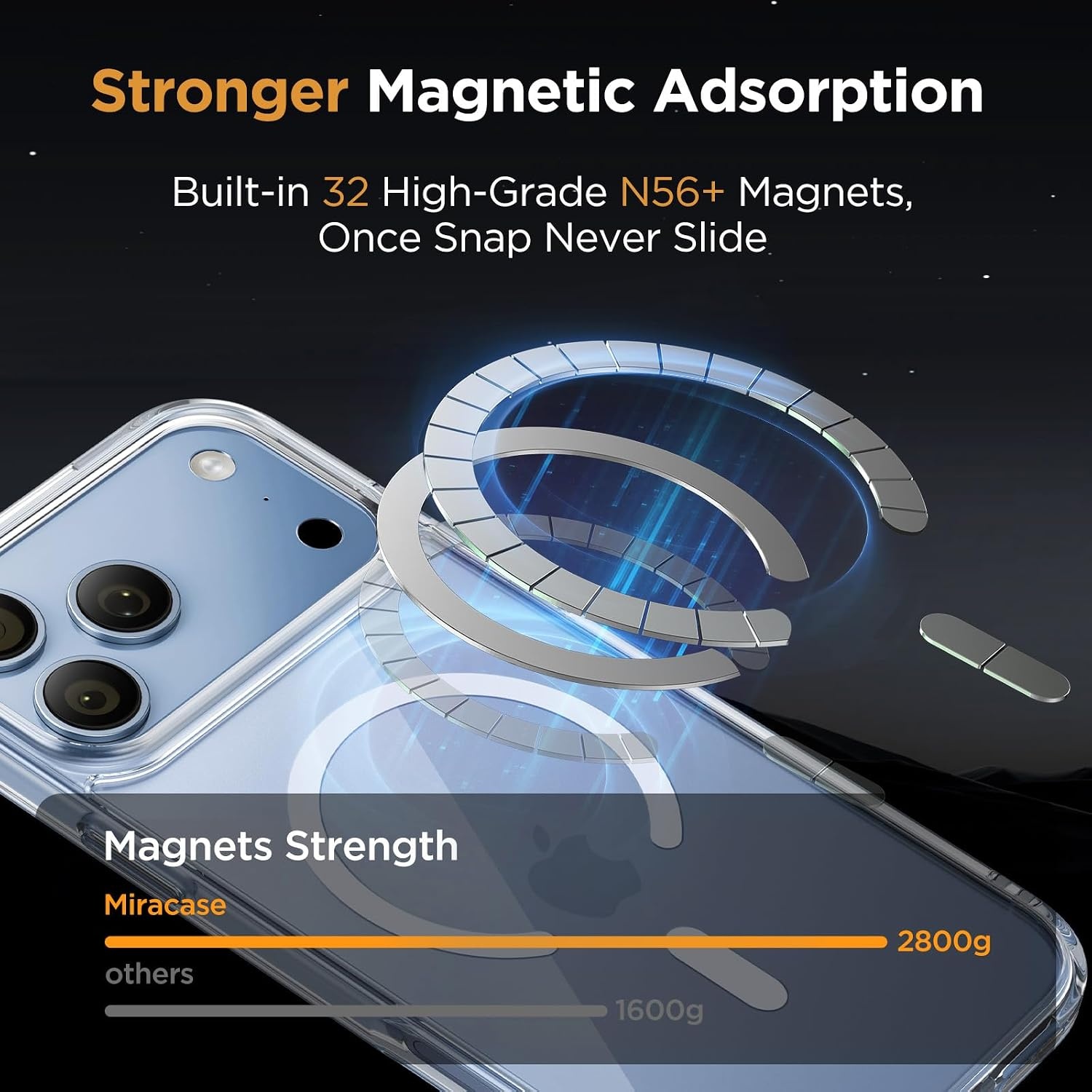 image:imageMiracase for iPhone 16 Pro Max Matte Series Case Magnetic LavenderClear