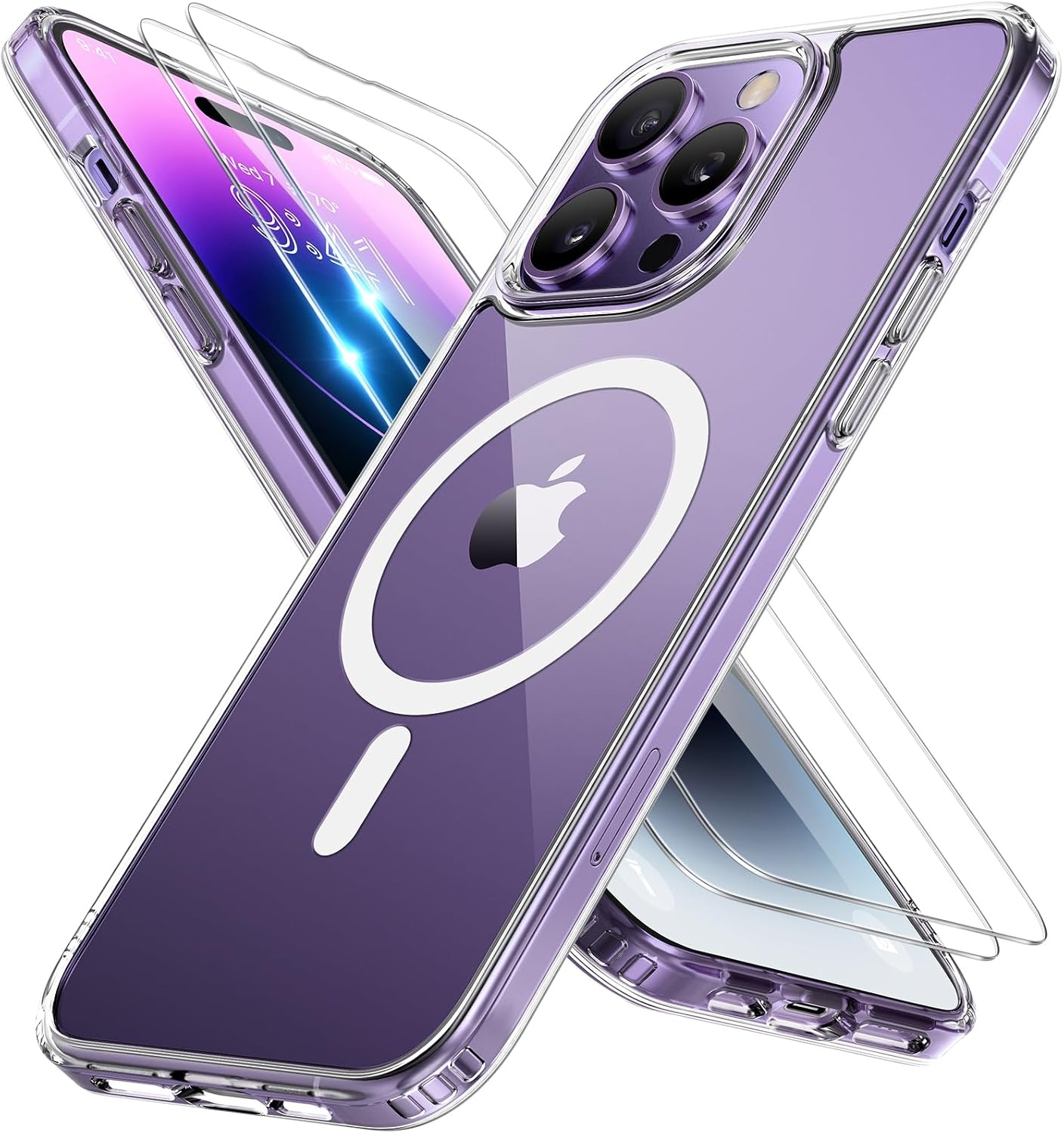 image:imageMiracase for iPhone 16 Pro Max Matte Series Case Magnetic LavenderClear