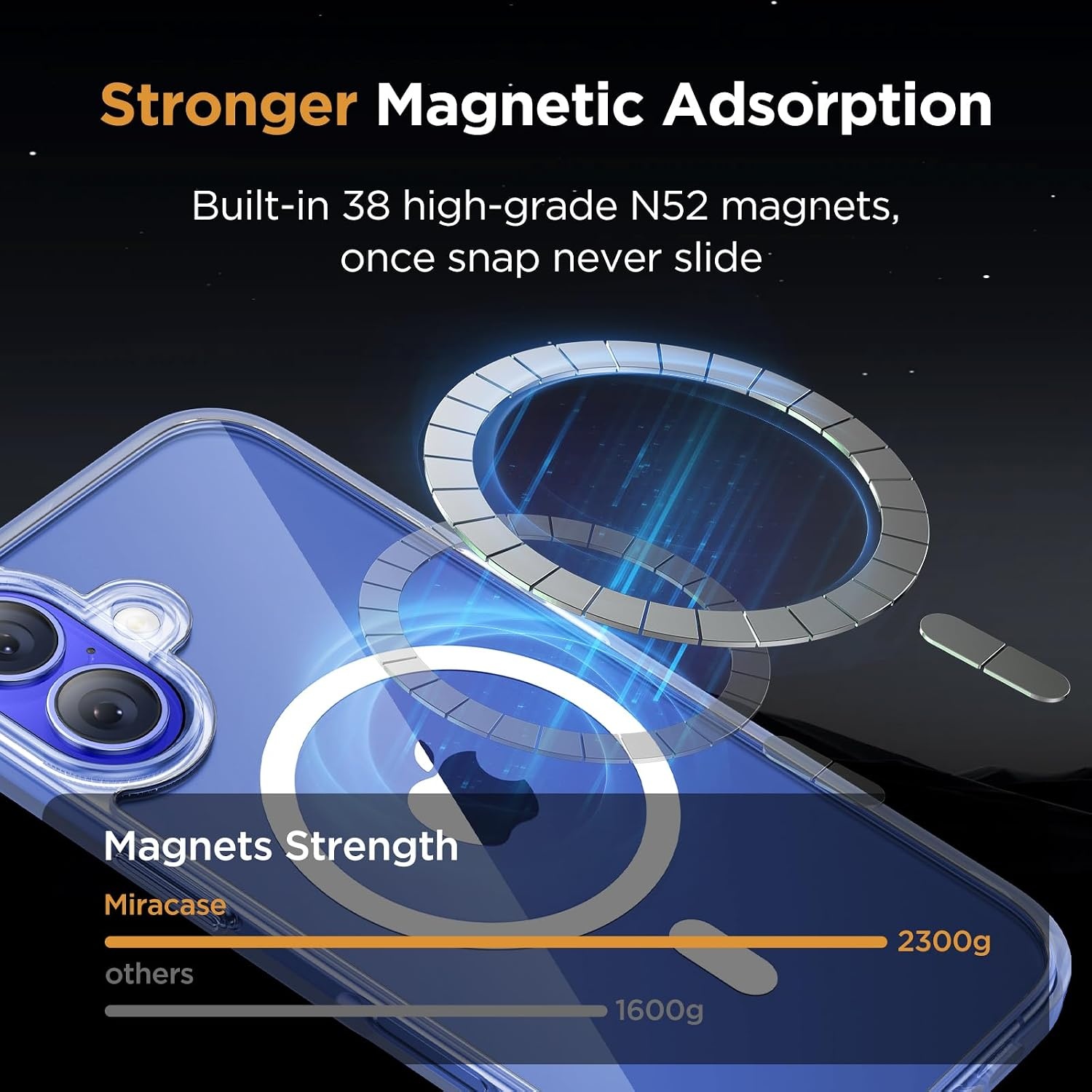 image:imageMiracase for iPhone 16 Pro Max Matte Series Case Magnetic LavenderClear
