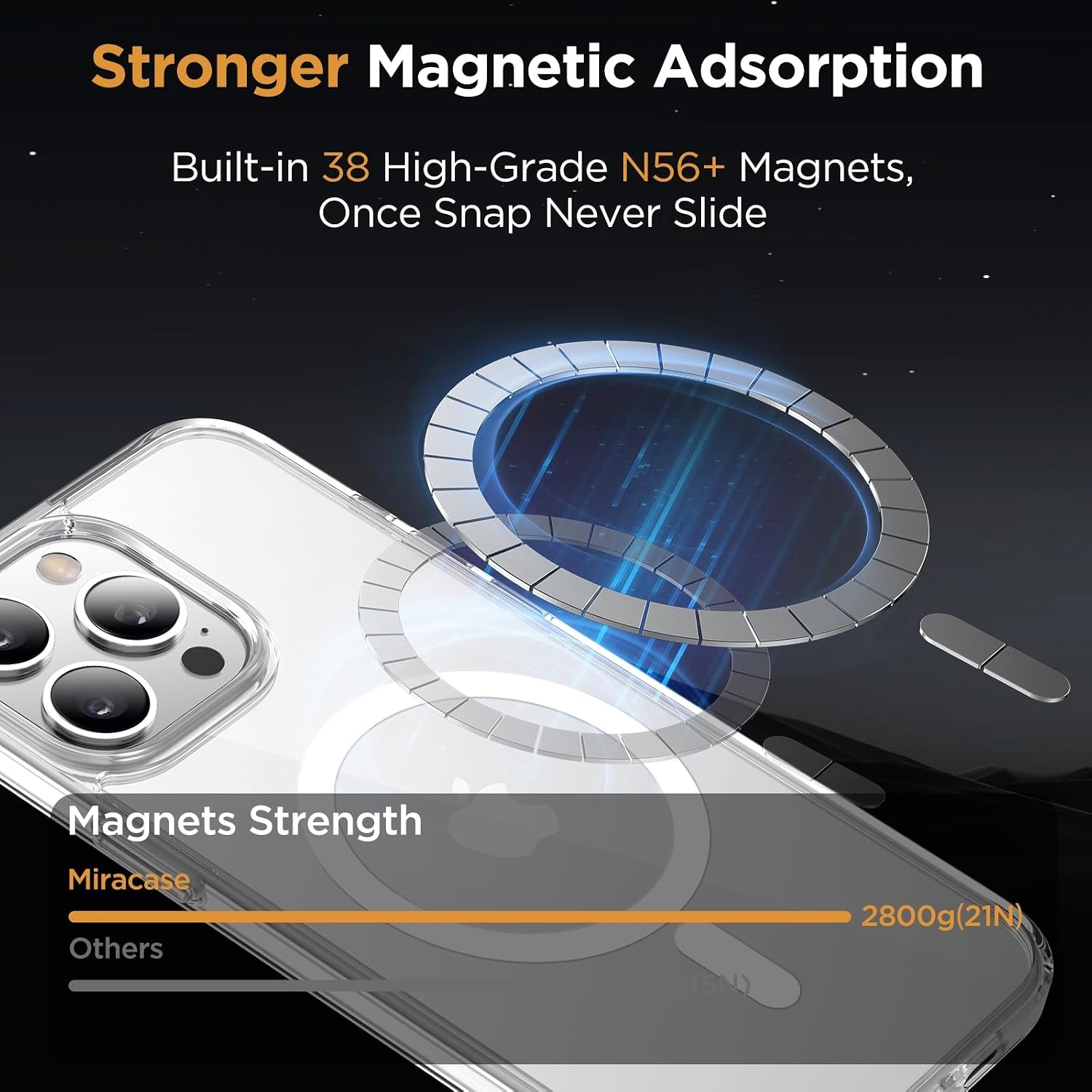 image:imageMiracase for iPhone 16 Pro Max Matte Series Case Magnetic LavenderClear