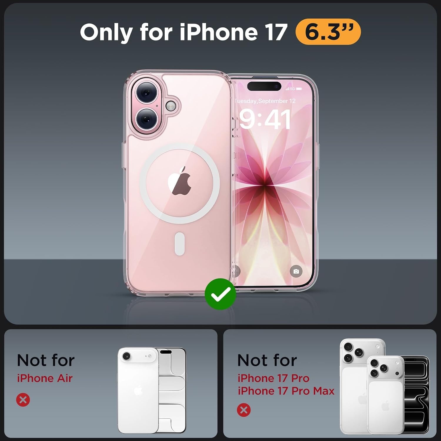 image:imageMiracase for iPhone 16 Pro Max Matte Series Case Magnetic LavenderClear