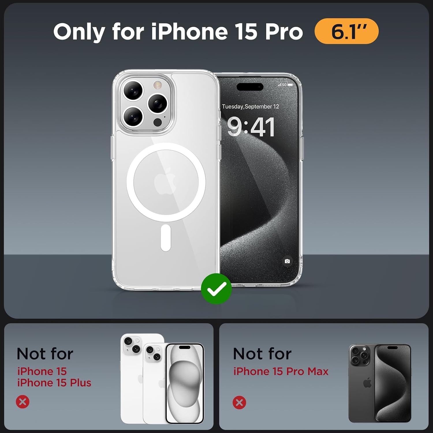 image:imageMiracase for iPhone 16 Pro Max Matte Series Case Magnetic LavenderClear