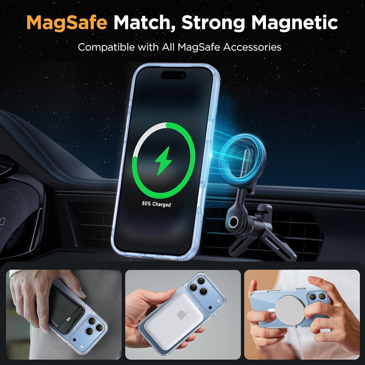 image:imageMiracase for iPhone 16 Pro Max Matte Series Case Magnetic LavenderClear