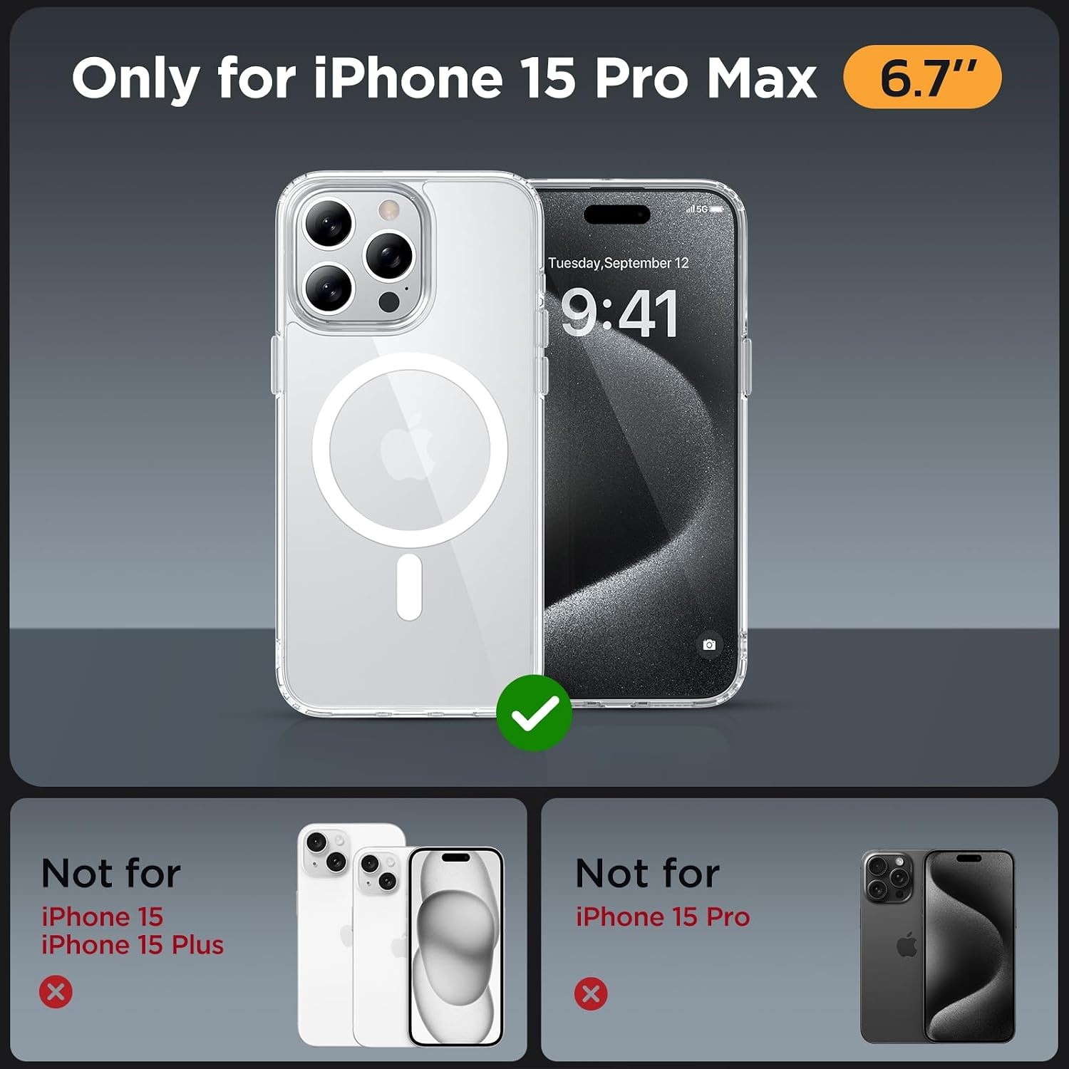 image:imageMiracase for iPhone 16 Pro Max Matte Series Case Magnetic LavenderClear