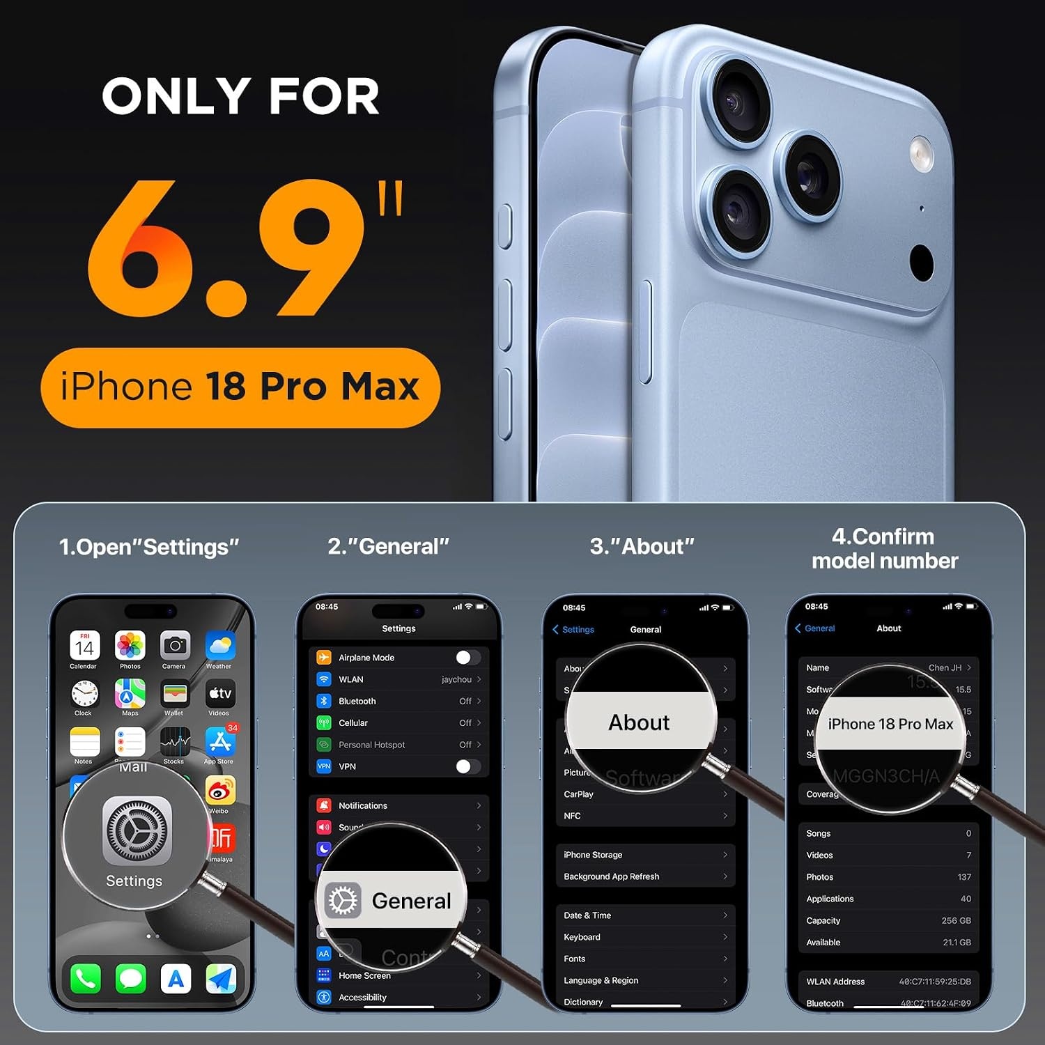 image:imageMiracase for iPhone 16 Pro Max Matte Series Case Magnetic LavenderClear