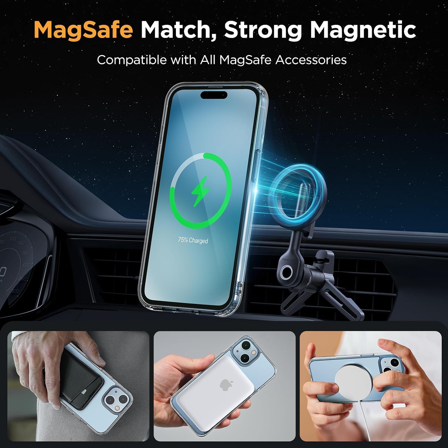 image:imageMiracase for iPhone 16 Pro Max Matte Series Case Magnetic LavenderClear
