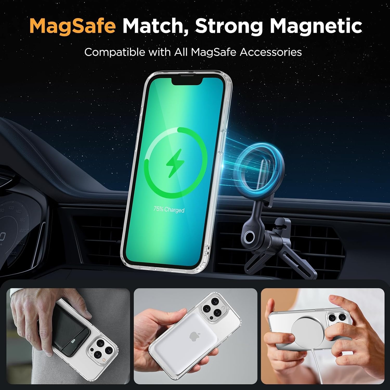 image:imageMiracase for iPhone 16 Pro Max Matte Series Case Magnetic LavenderClear