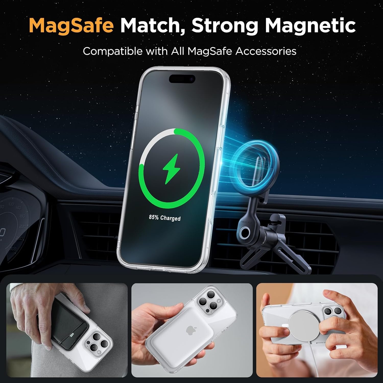 image:imageMiracase for iPhone 16 Pro Max Matte Series Case Magnetic LavenderClear