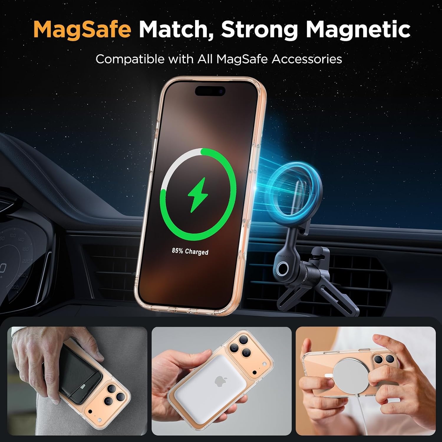 image:imageMiracase for iPhone 16 Pro Max Matte Series Case Magnetic LavenderClear