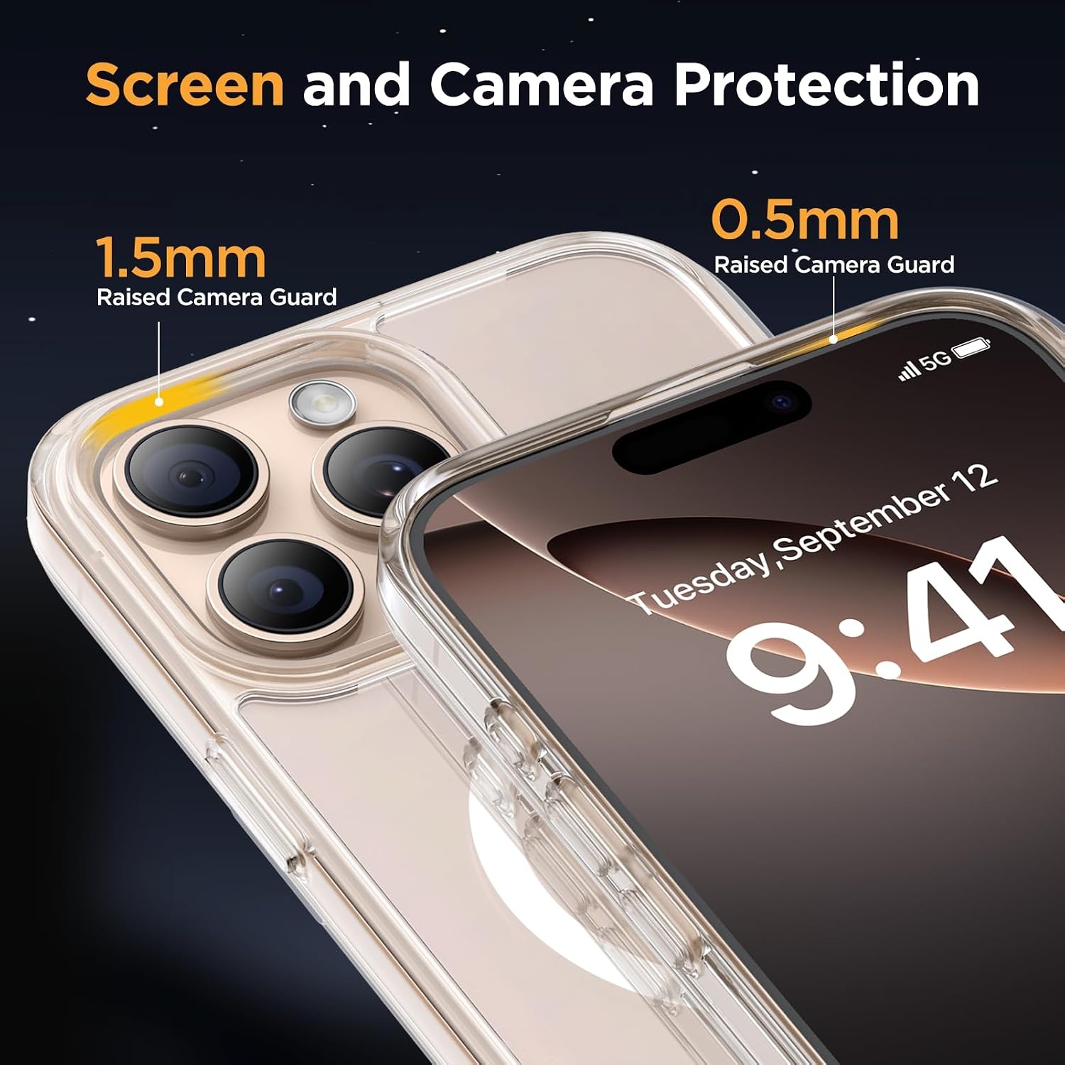 image:imageMiracase for iPhone 16 Pro Max Matte Series Case Magnetic LavenderClear