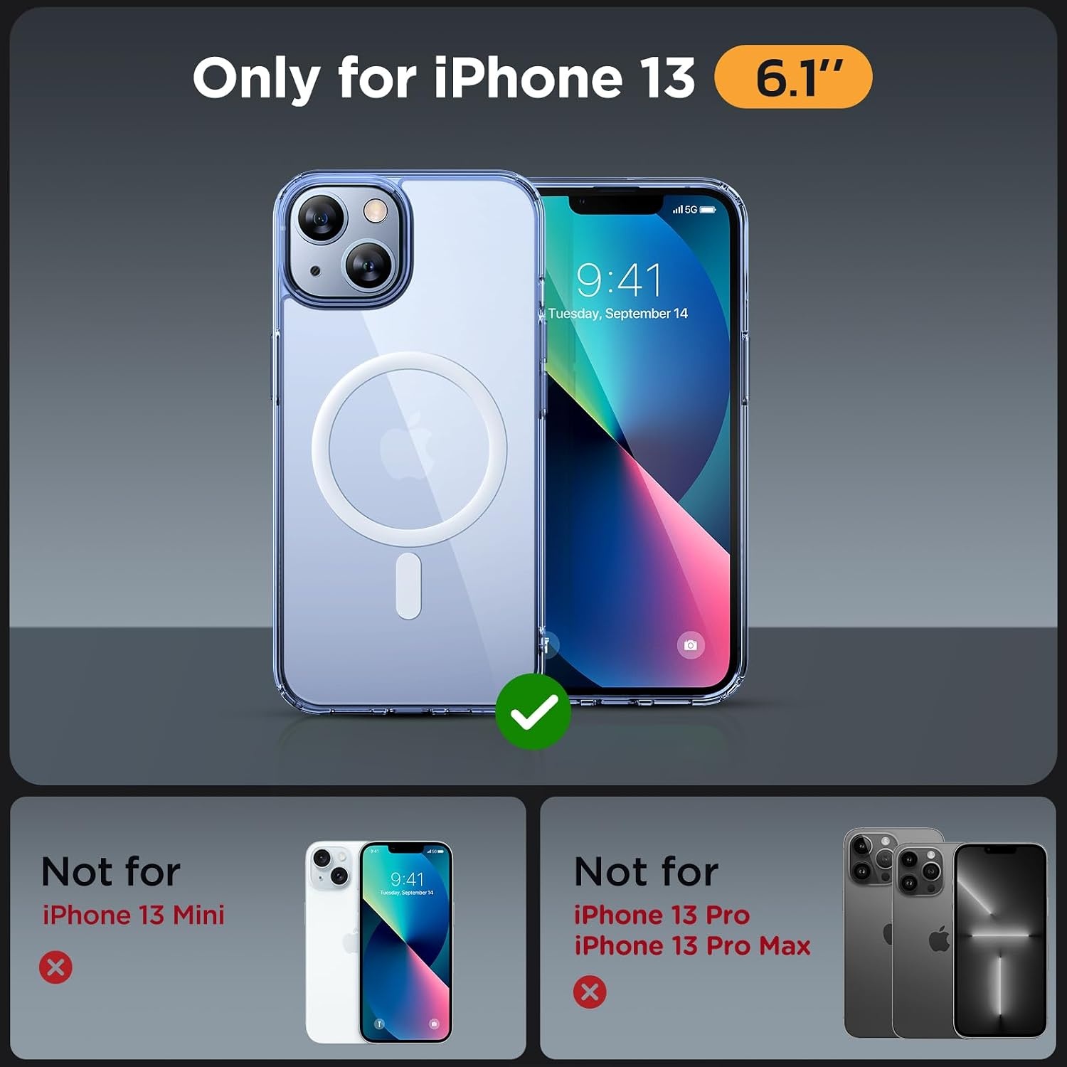 image:imageMiracase for iPhone 16 Pro Max Matte Series Case Magnetic LavenderClear Blue