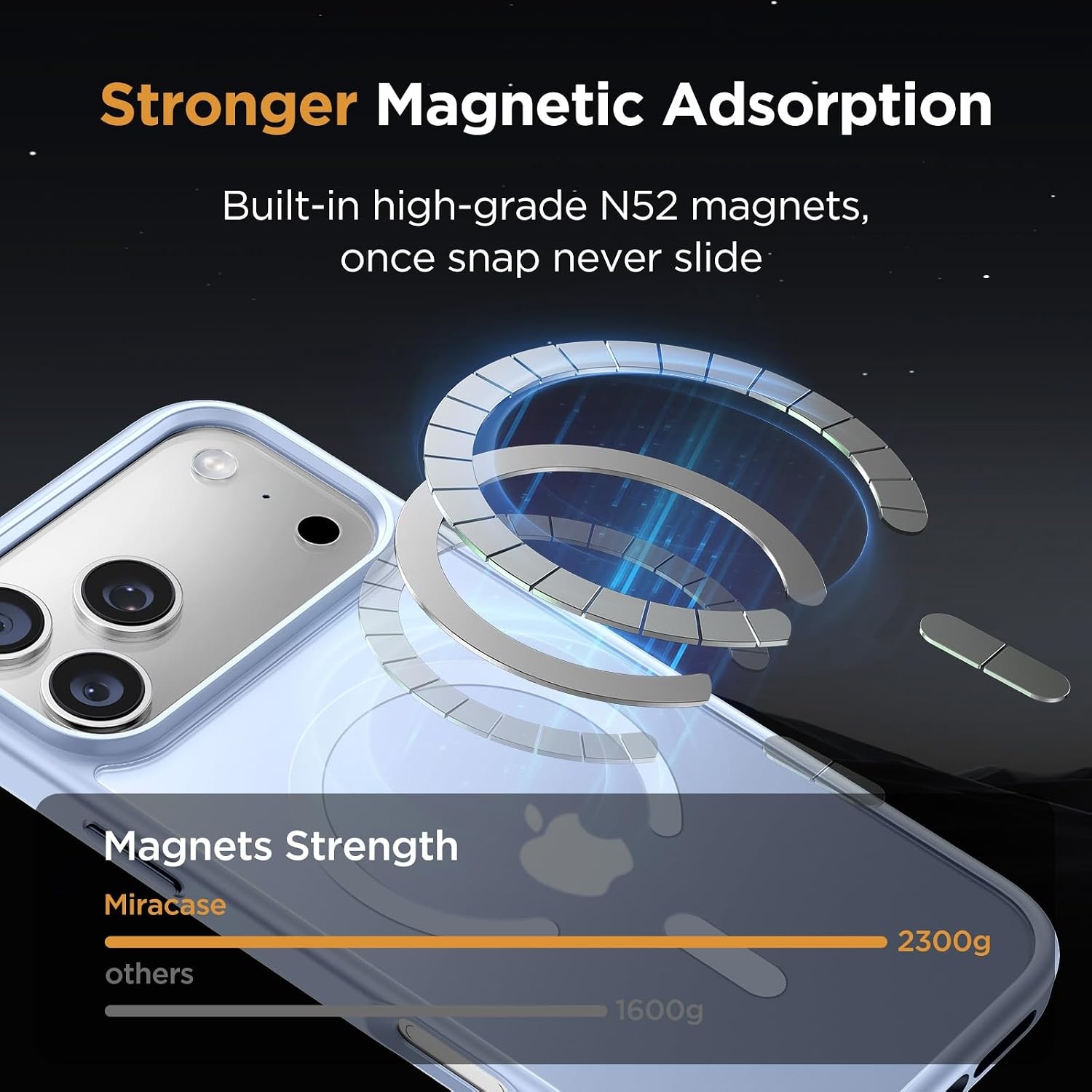 image:imageMiracase for iPhone 16 Pro Max Matte Series Case Magnetic LavenderClove Purple