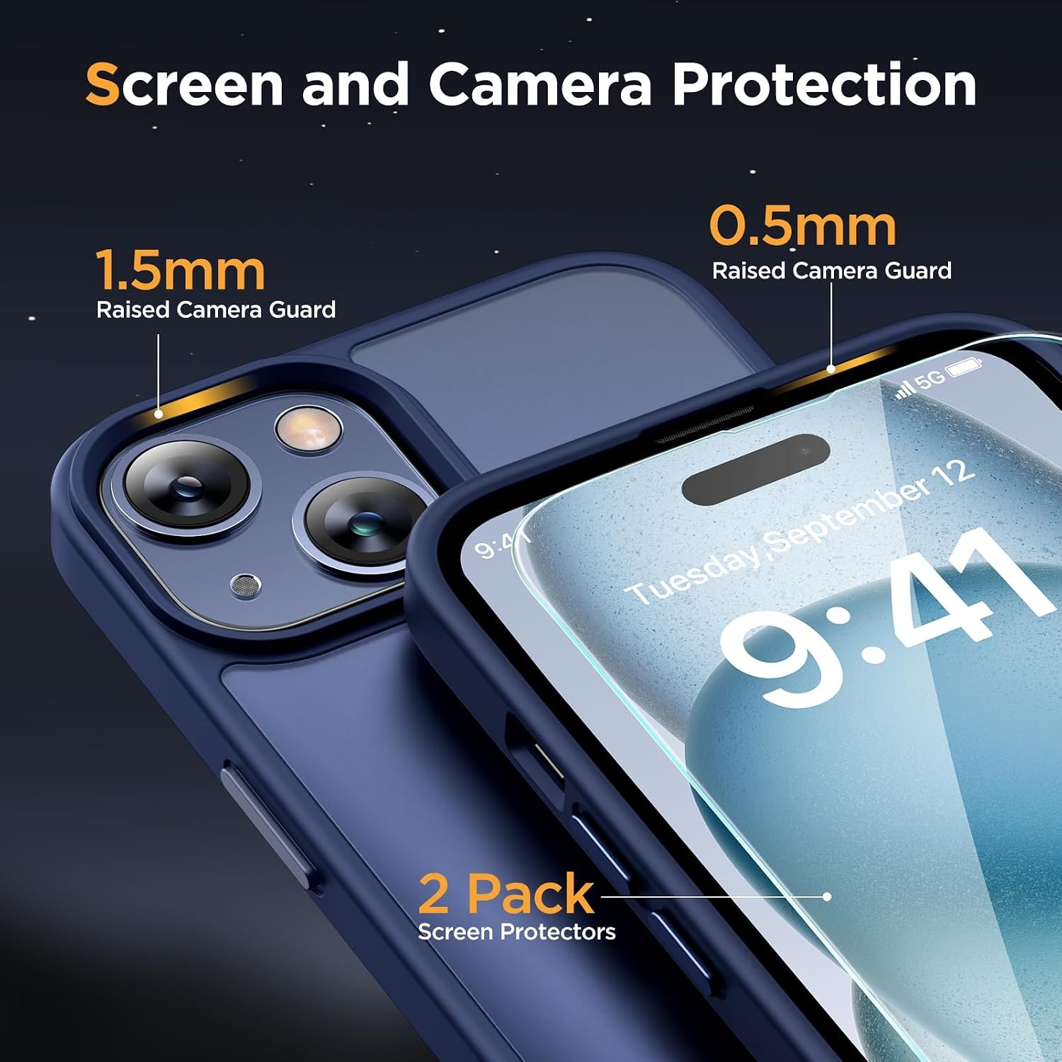 image:imageMiracase for iPhone 16 Pro Max Matte Series Case Magnetic LavenderDark Blue