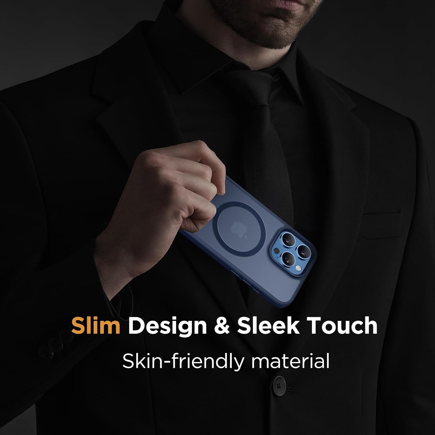 image:imageMiracase for iPhone 16 Pro Max Matte Series Case Magnetic LavenderDark Blue
