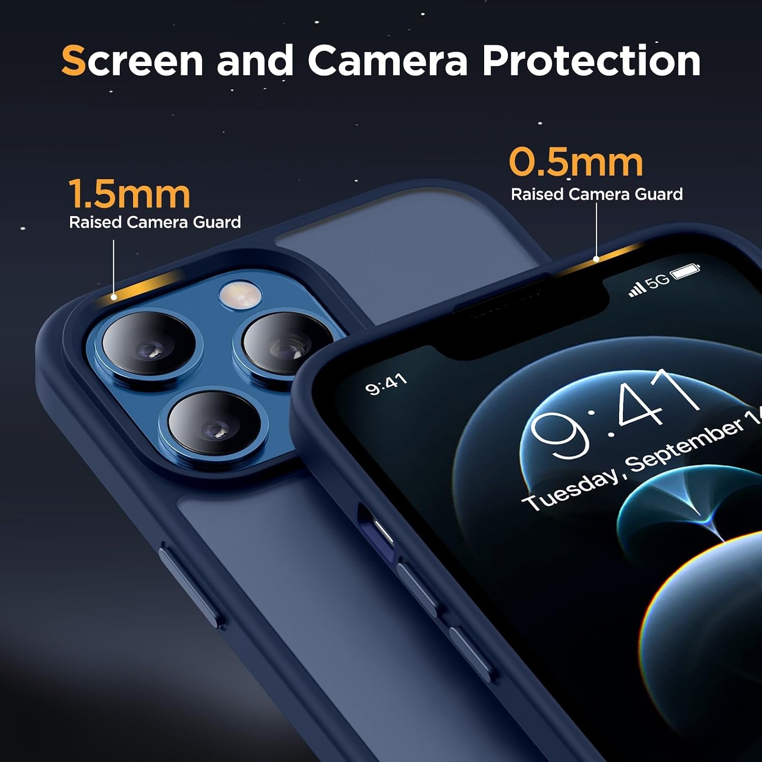 image:imageMiracase for iPhone 16 Pro Max Matte Series Case Magnetic LavenderDark Blue