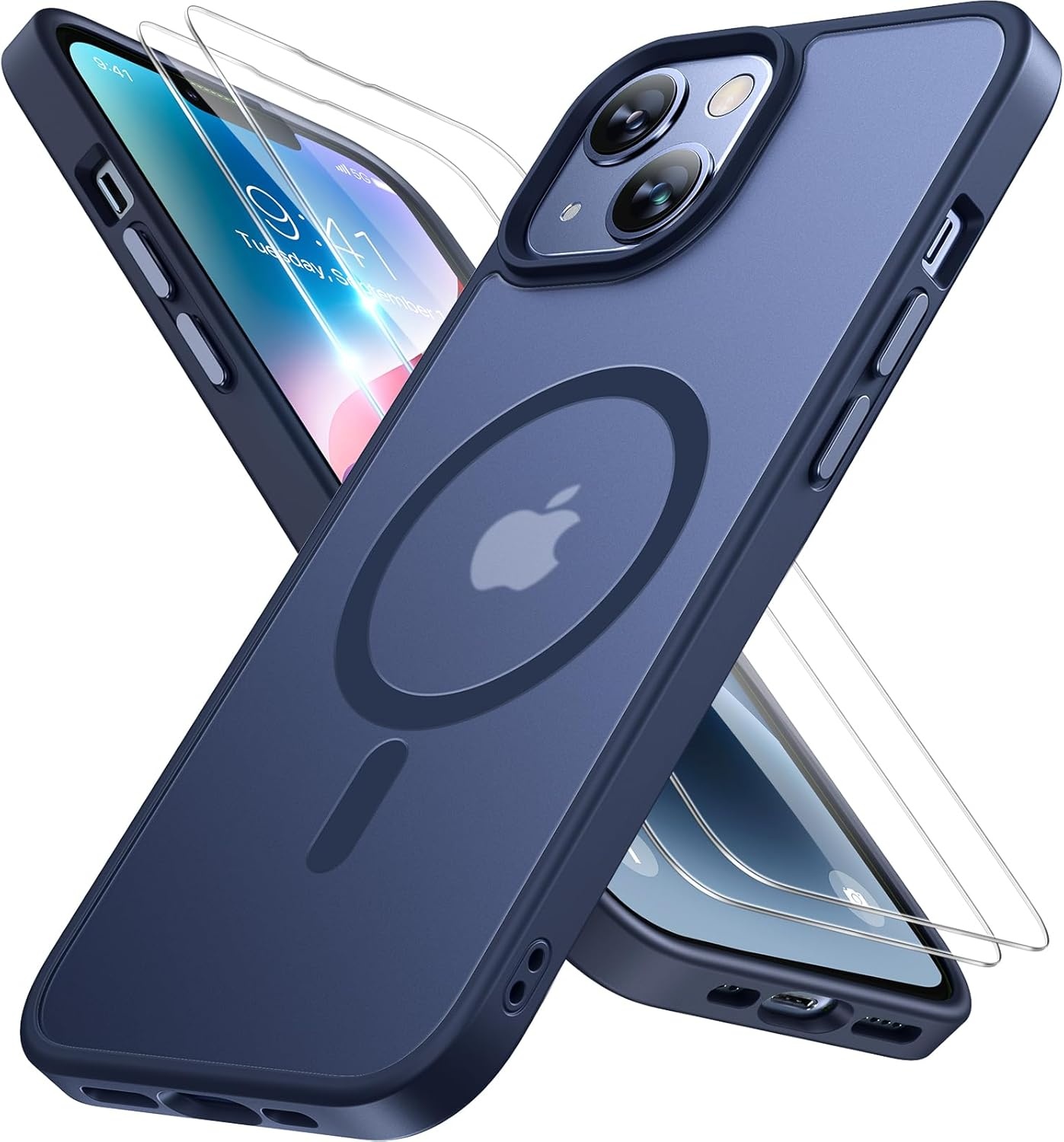 image:imageMiracase for iPhone 16 Pro Max Matte Series Case Magnetic LavenderDark Blue