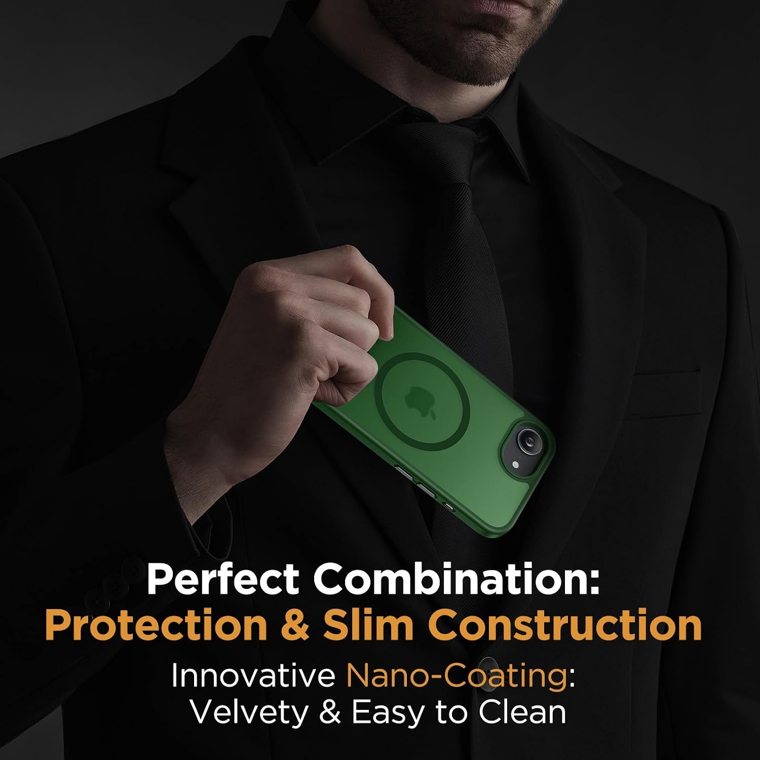 image:imageMiracase for iPhone 16 Pro Max Matte Series Case Magnetic LavenderDark Green