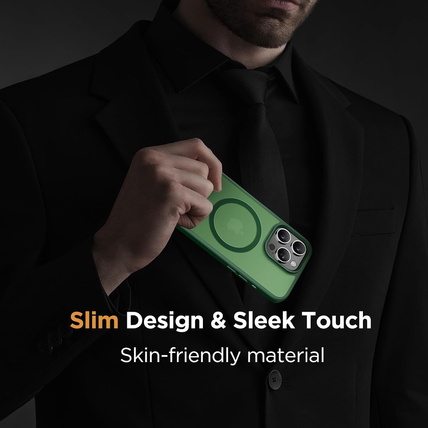 image:imageMiracase for iPhone 16 Pro Max Matte Series Case Magnetic LavenderDark Green